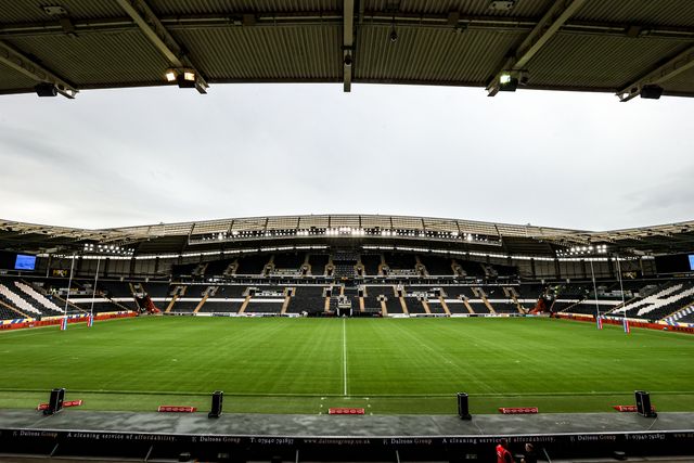 A general view of MKM Stadium ahead of the Betfred Super League round 25 match Hull FC vs Warrington Wolves at MKM Stadium, Hull, United Kingdom on 29 August 2026

(Photo by Alfie Cosgrove/News Images)