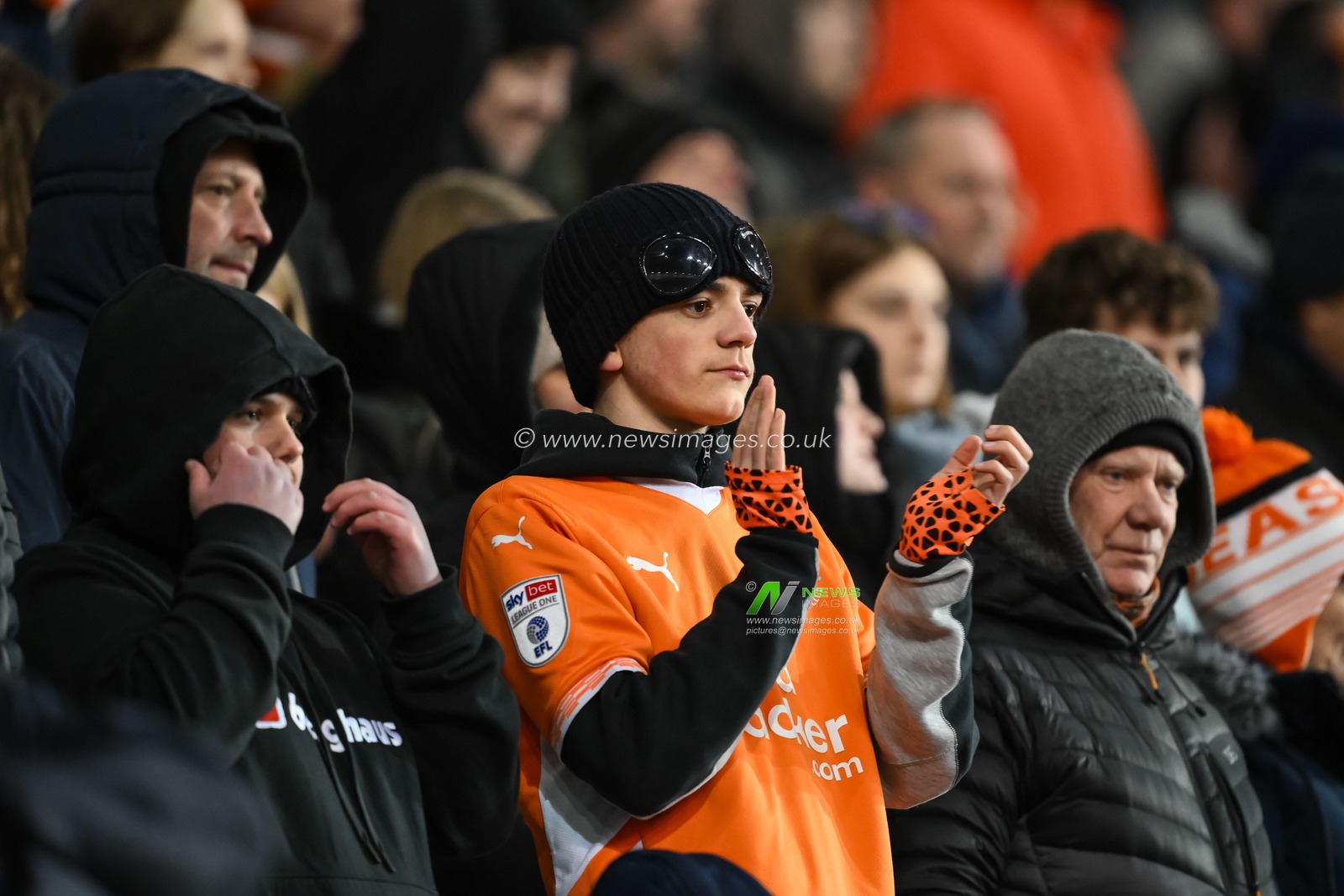 Blackpool fans during the Sky Bet League 1 match Blackpool vs Rotherham United at Bloomfield Road, Blackpool, United Kingdom, 11th February 2025

(Photo by Craig Thomas/News Images)