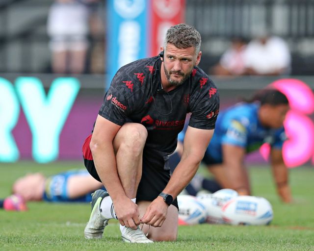 Sean O'Loughlin of Wigan Warriors before the Betfred Super League round 15 match Wakefield Trinity vs Wigan Warriors at DIY Kitchens Stadium, Wakefield, United Kingdom, 20th June 2025

(Photo by Sam Eaden/News Images)