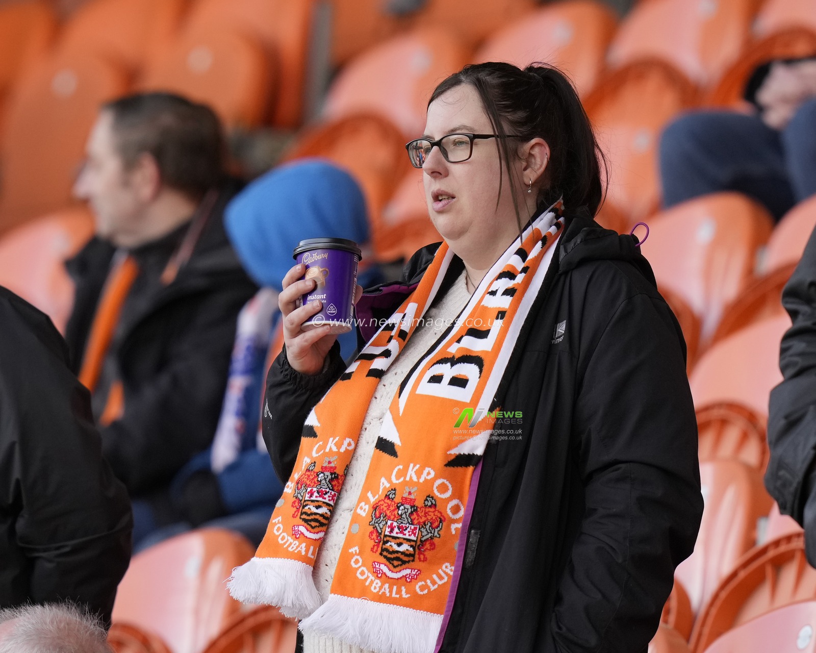A Blackpool fan before the Sky Bet League 1 match Blackpool vs Oxford United at Bloomfield Road, Blackpool, United Kingdom, 10th February 2024

(Photo by Steve Flynn/News Images)