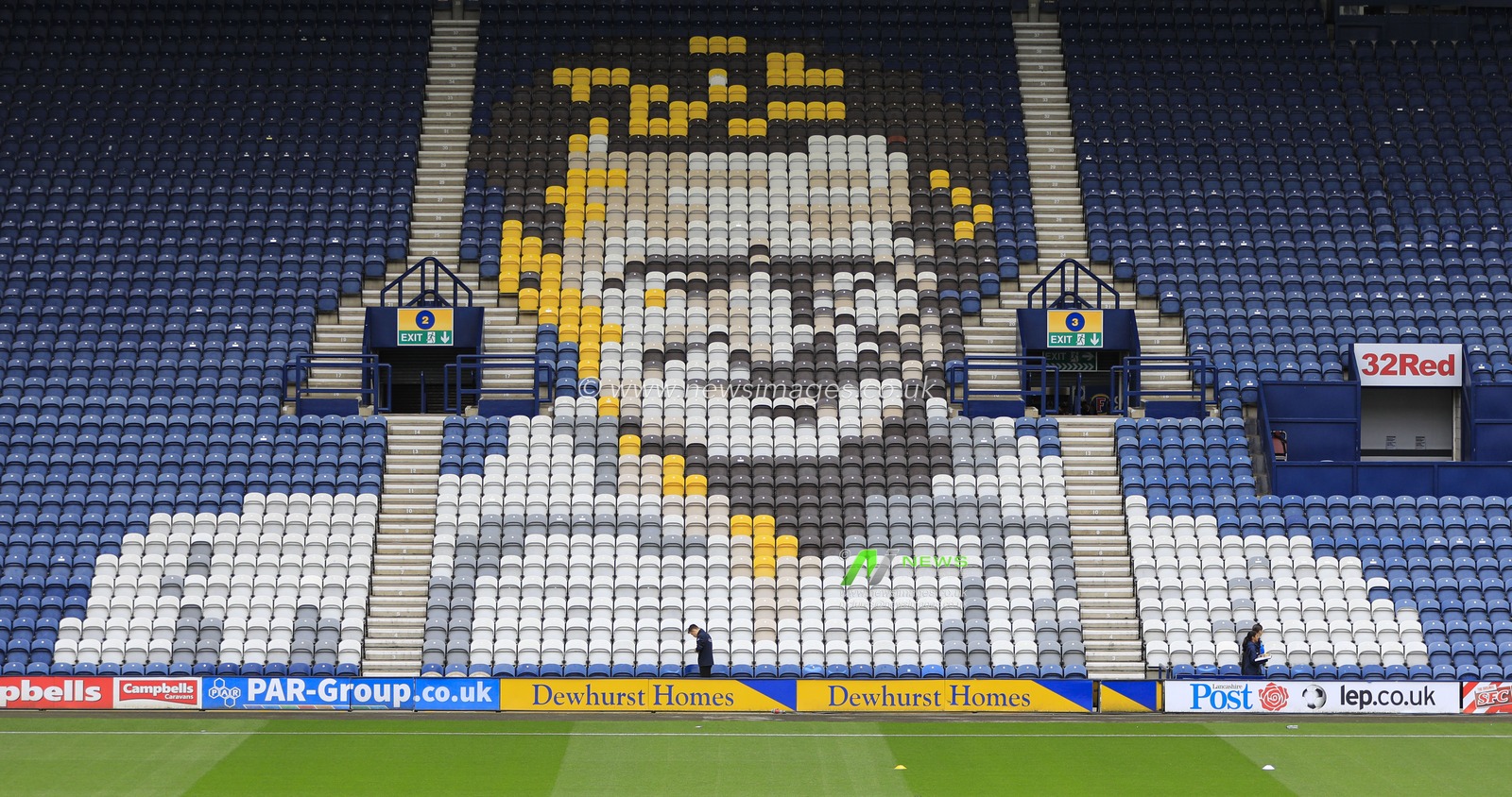 5th October 2019, Deepdale, Preston, England; Sky Bet Championship, Preston North End v Barnsley : The Sir Tom Finney mosaic in the grandstand

Credit: Conor Molloy/News Images