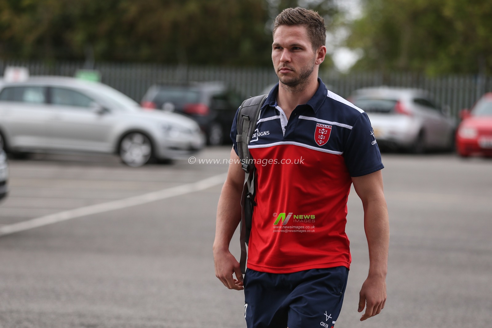 Matt Parcell #9 of Hull KR arrives at Sewell Group Craven Park