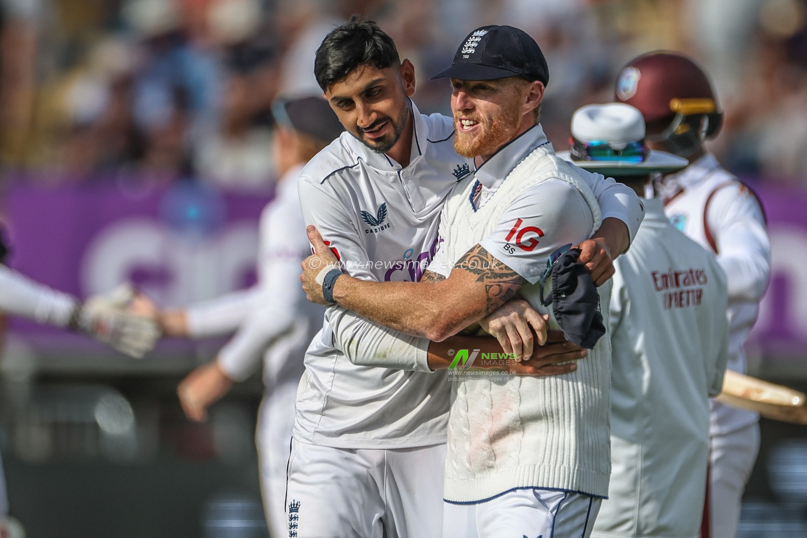 Joe Root of England celebrates the wicket of Shamar Joseph of West Indies during the 3rd Rothesay Test Match Day One match England vs West Indies at Edgbaston, Birmingham, United Kingdom, 26th July 2024

(Photo by Mark Cosgrove/News Images)