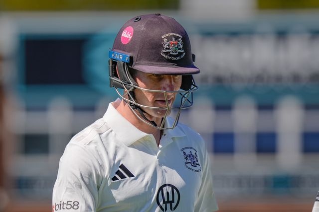Australia opening batter Cameron Bancroft of Gloucestershire and Miles Hammond of Gloucestershire walk off at lunch during the County Championship Division Two Derbyshire vs Gloucestershire at The Central Co-Op County Ground, Derby, United Kingdom on 24 April 2026

(Photo by Maynard Manyowa/News Images)