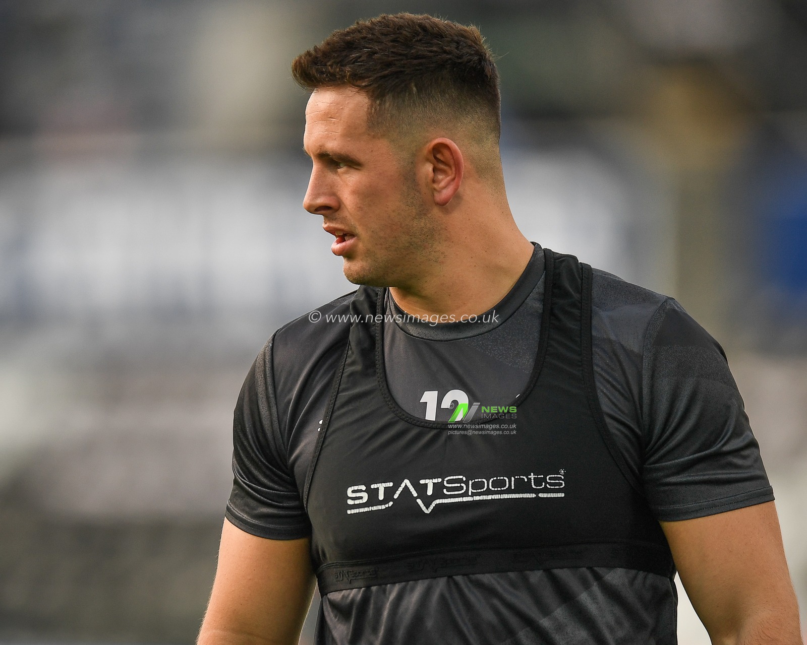 Owen Watkin of Ospreys Rugby, during the pre-game warmup