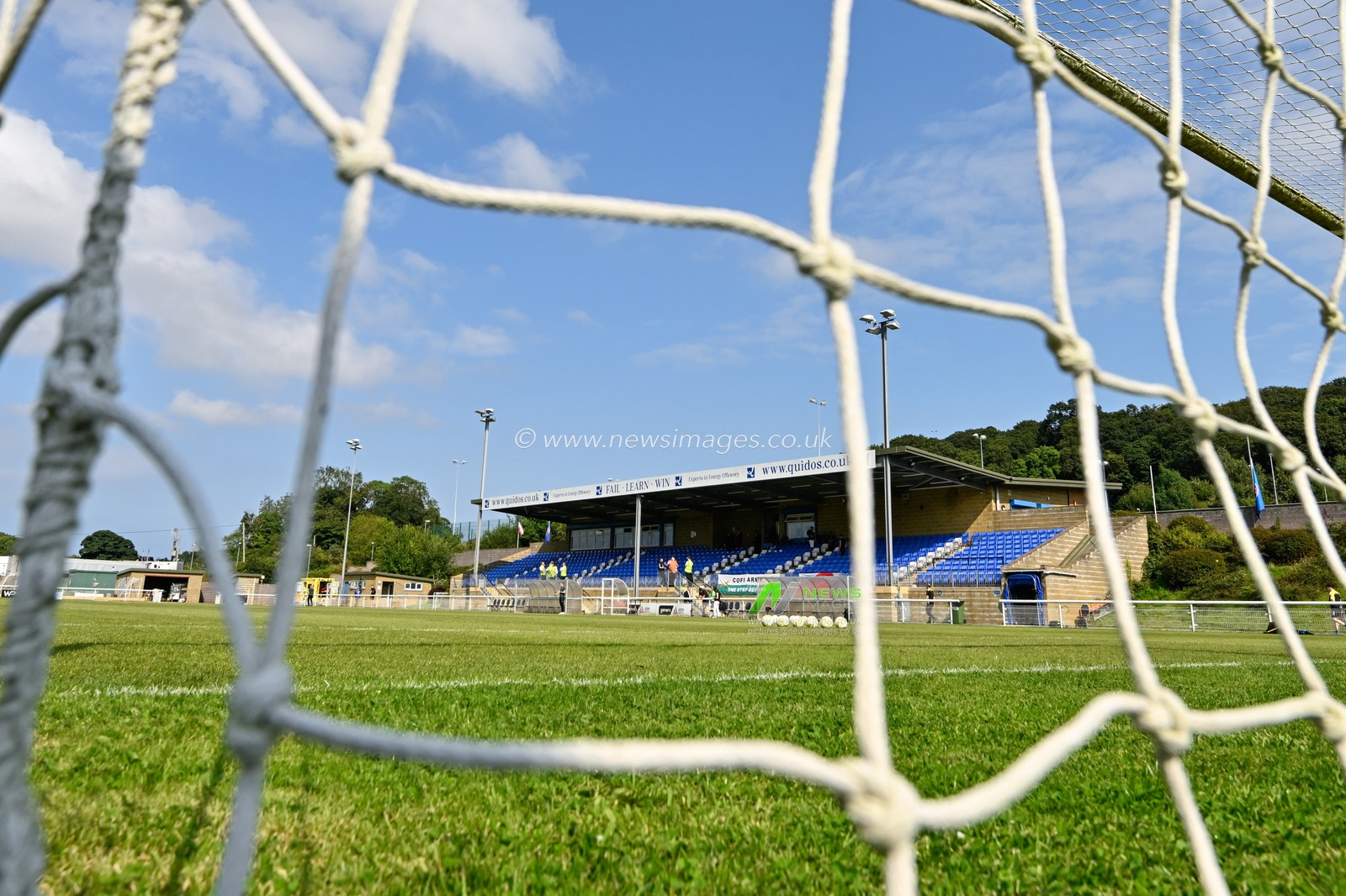 A general view of Nantporth ahead of the UEFA Europa Conference League Second Qualifying Round 2nd leg match Caernarfon Town vs Legia Warsaw at Nantporth, Bangor, United Kingdom, 1st August 2024

(Photo by Cody Froggatt/News Images)