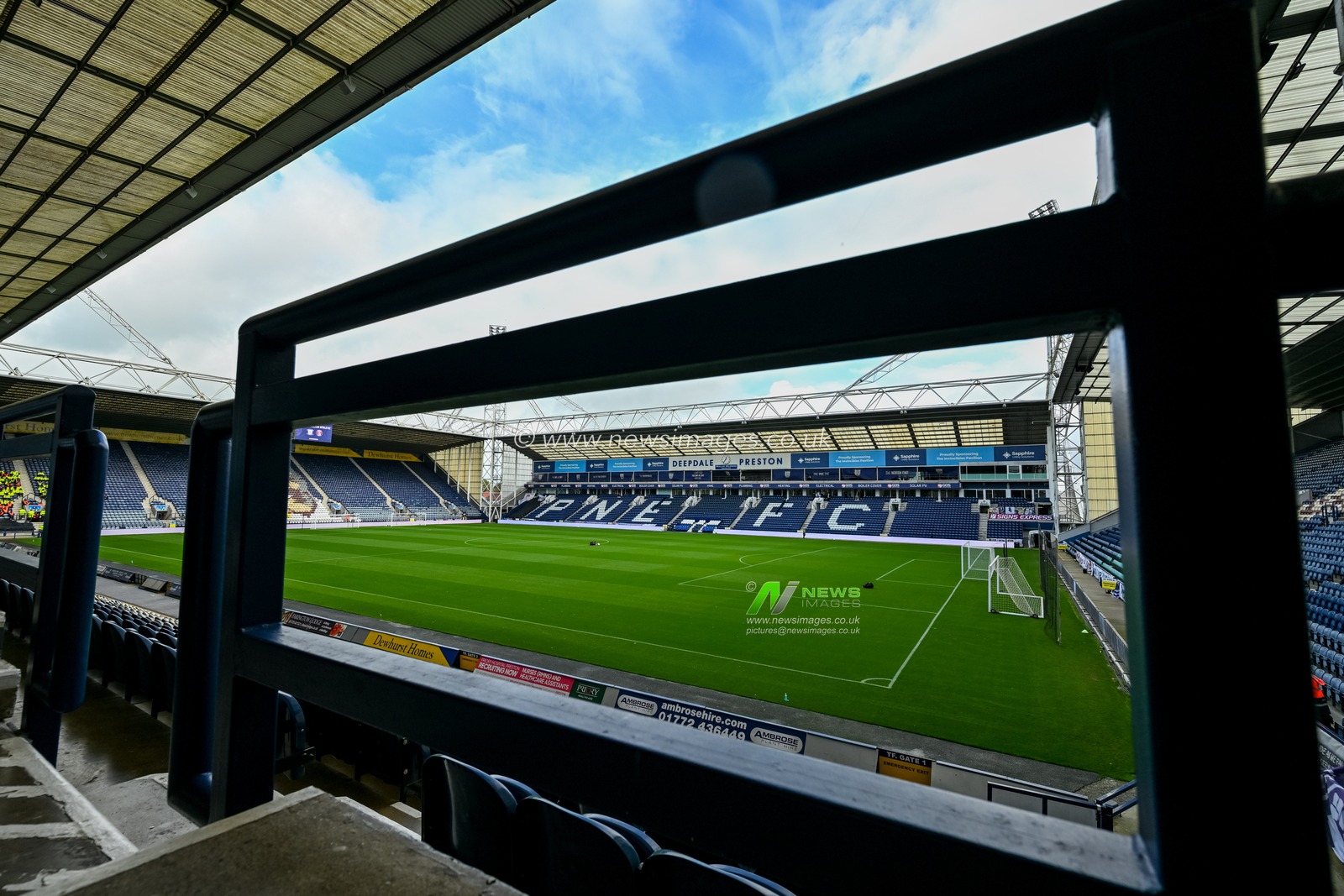 General ground views of the Deepdale Stadium, home ground for Preston North End FC, during the Sky Bet Championship match Preston North End vs Charlton Athletic at Deepdale, Preston, United Kingdom, 4th October 2025

(Photo by Adam Gee/News Images)