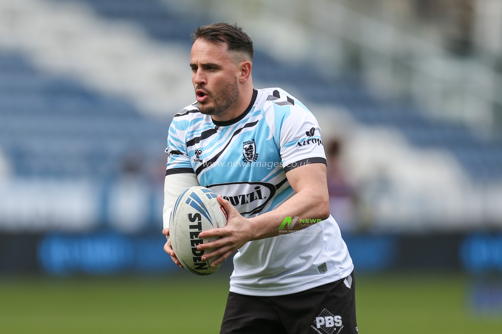 Josh Reynolds #6 of Hull FC during pre-game warm up