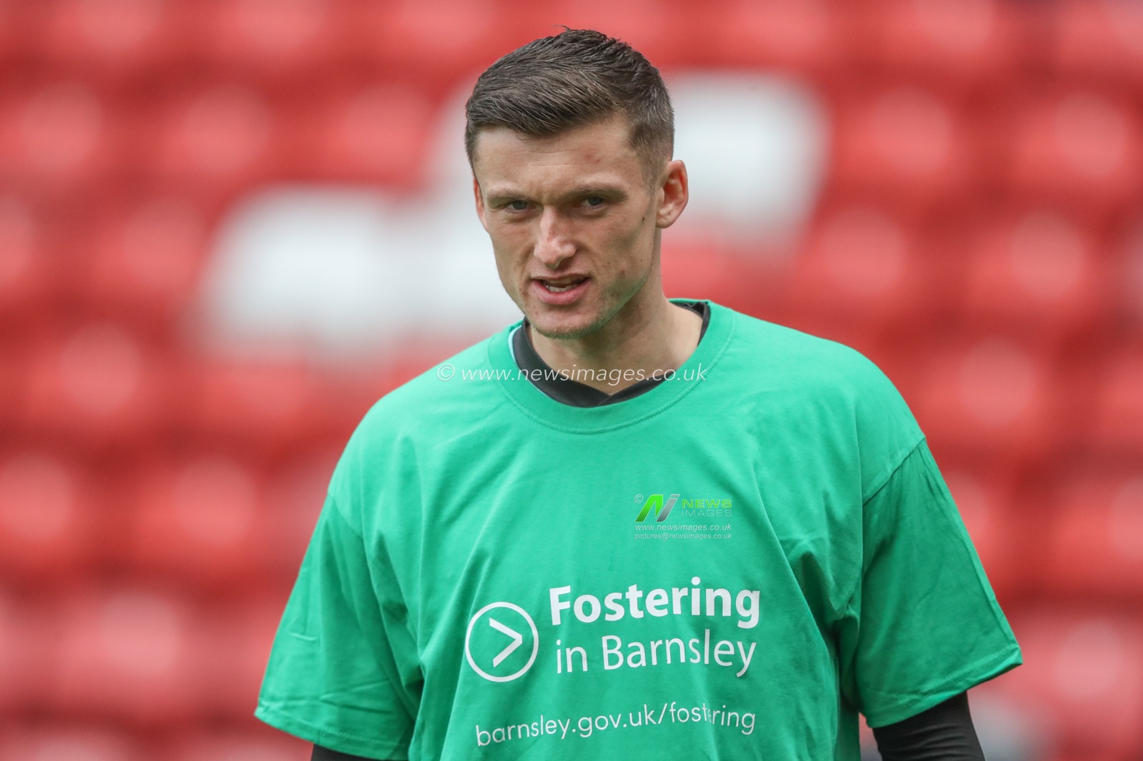 Liam Roberts of Barnsley in the pregame warmup session during the Sky Bet League 1 match Barnsley vs Cheltenham Town at Oakwell, Barnsley, United Kingdom, 16th March 2024

(Photo by Alfie Cosgrove/News Images)