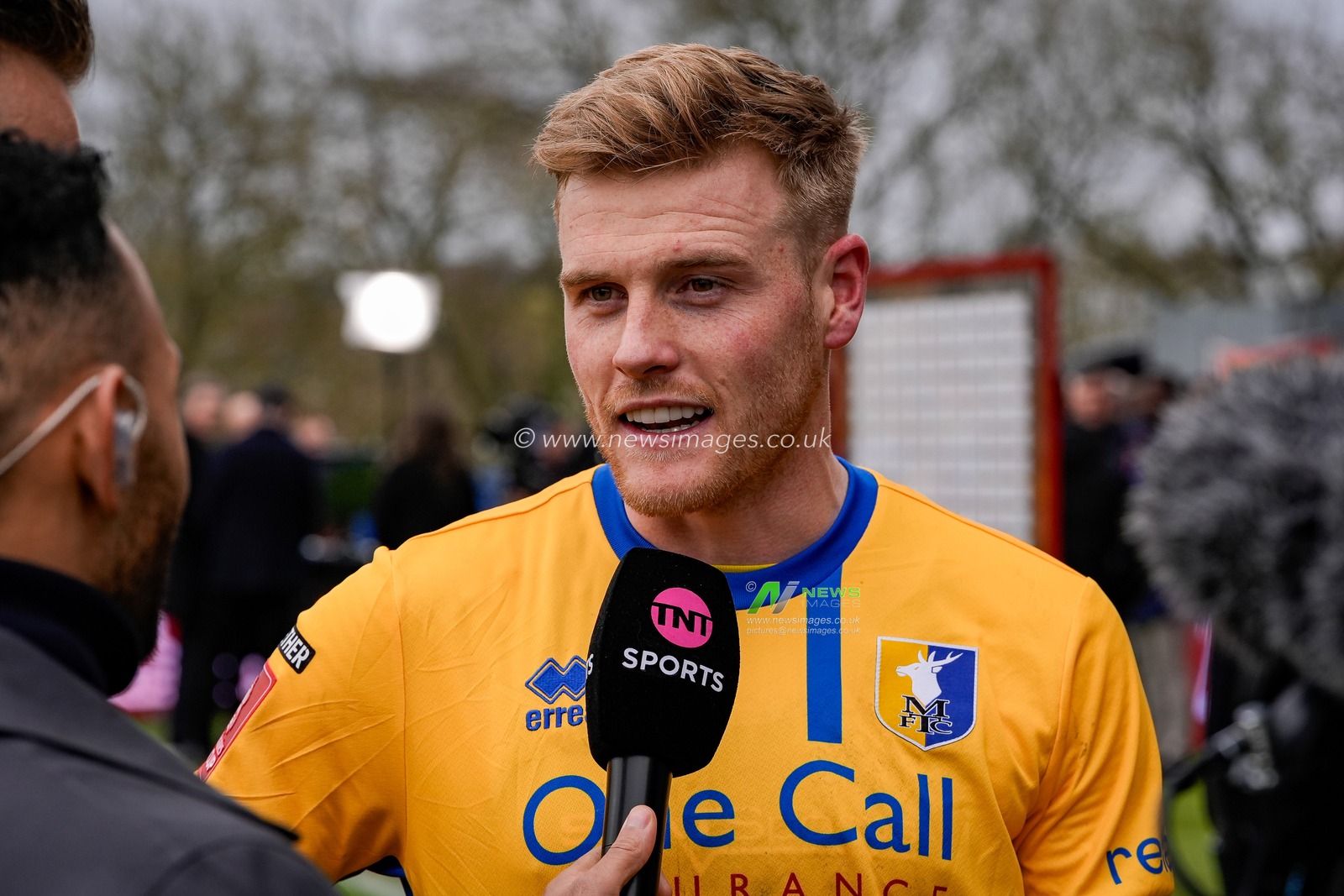 Will Evans of Mansfield Town interviewed on TNT Sports at full time during the Emirates FA Cup fifth round match Mansfield Town vs Arsenal at One Call Stadium, Mansfield, United Kingdom on 07 March 2026

(Photo by Maynard Manyowa/News Images)