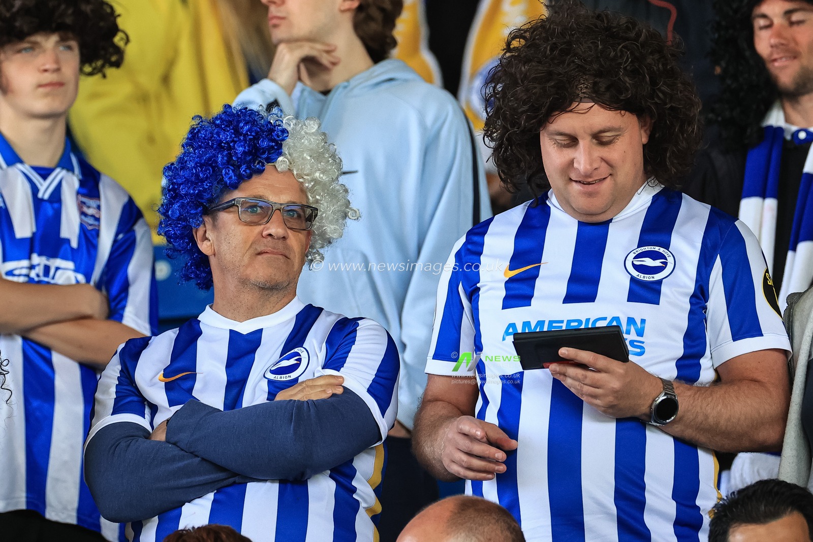 Brighton fans arrive at Elland Road