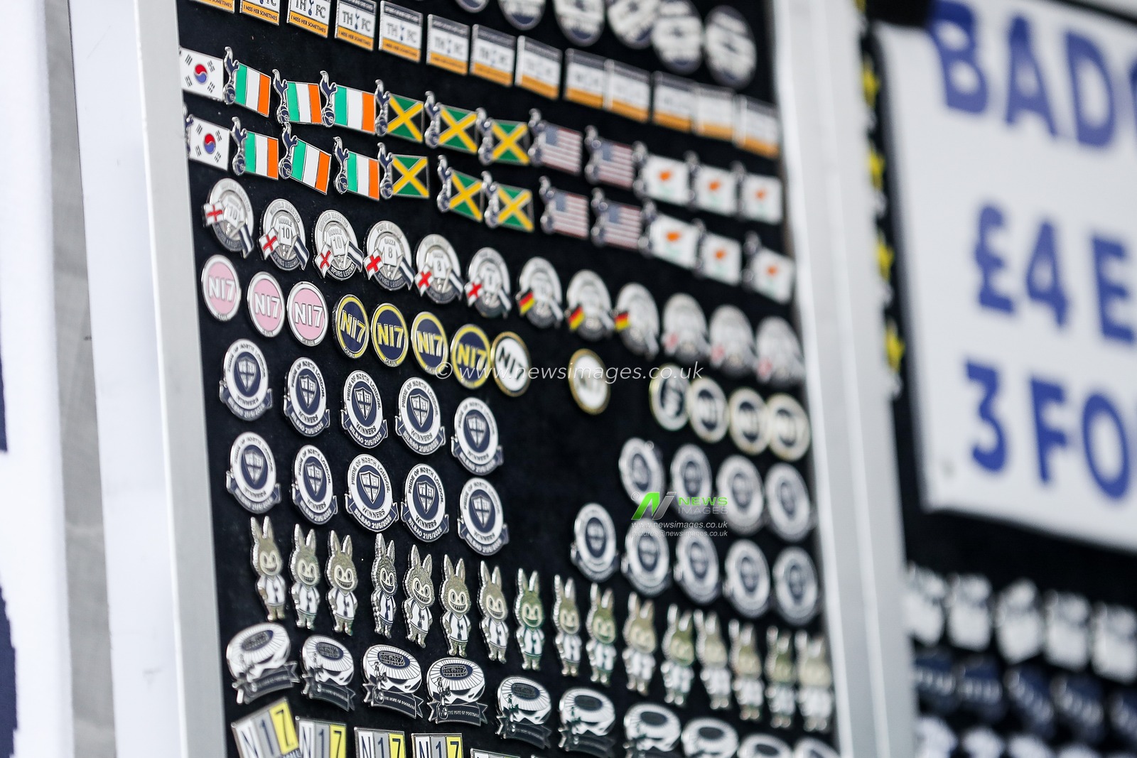 A detailed view of badges for sale outside of Tottenham Hotspur Stadium prior to the Premier League match Tottenham Hotspur vs Bournemouth at Tottenham Hotspur Stadium, London, United Kingdom, 30th August 2025

(Photo by Izzy Poles/News Images)