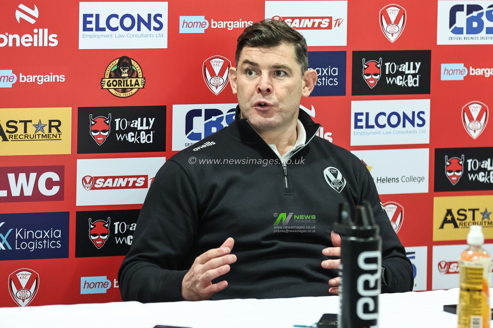 Paul Wellens Head Coach of St. Helens speaks in the post match press conference during the Betfred Super League Round 3 match St Helens vs Leigh Leopards at Totally Wicked Stadium, St Helens, United Kingdom, 1st March 2024

(Photo by Mark Cosgrove/News Images)