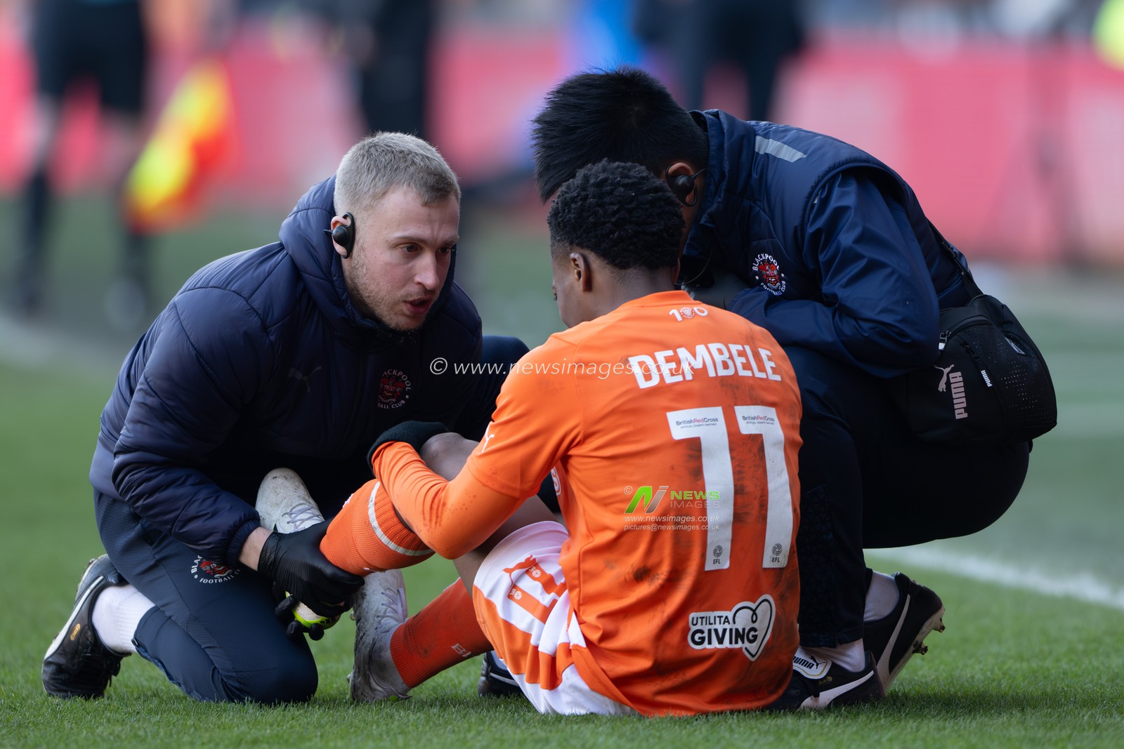 Karamoko Dembele of Blackpool during the Sky Bet League 1 match Blackpool vs Portsmouth at Bloomfield Road, Blackpool, United Kingdom, 9th March 2024

(Photo by Ashley Crowden/News Images)