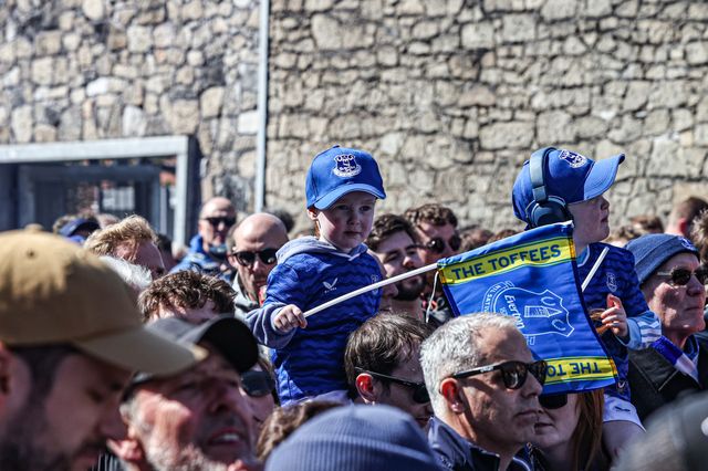 Everton fans arrive at Hill Dickinson with flares ready for derby day during the Premier League match Everton vs Liverpool at Hill Dickinson Stadium, Liverpool, United Kingdom on 19 April 2026

(Photo by Alfie Cosgrove/News Images)