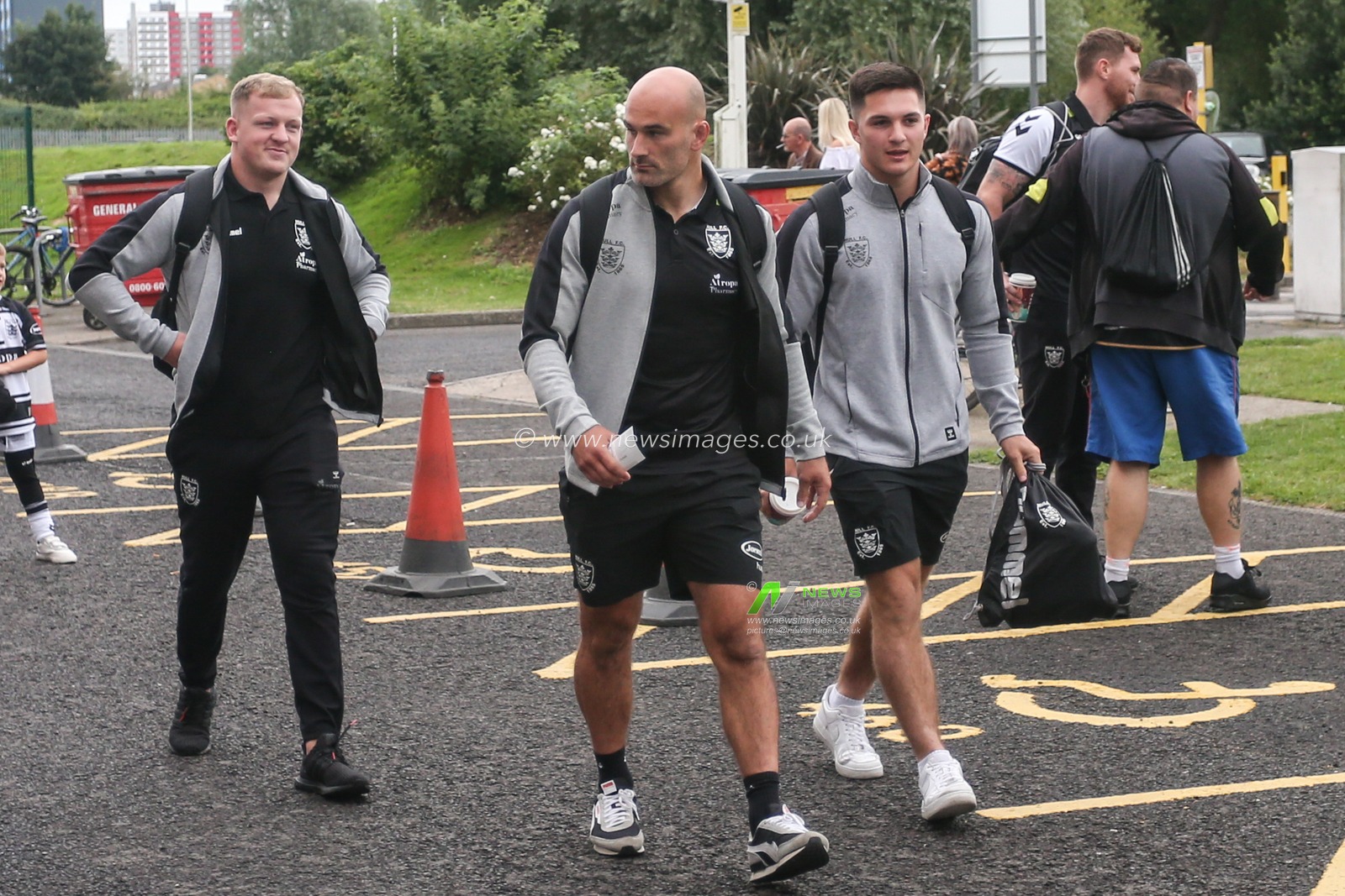 Hull FC players begin to arrive at the MKM Stadium