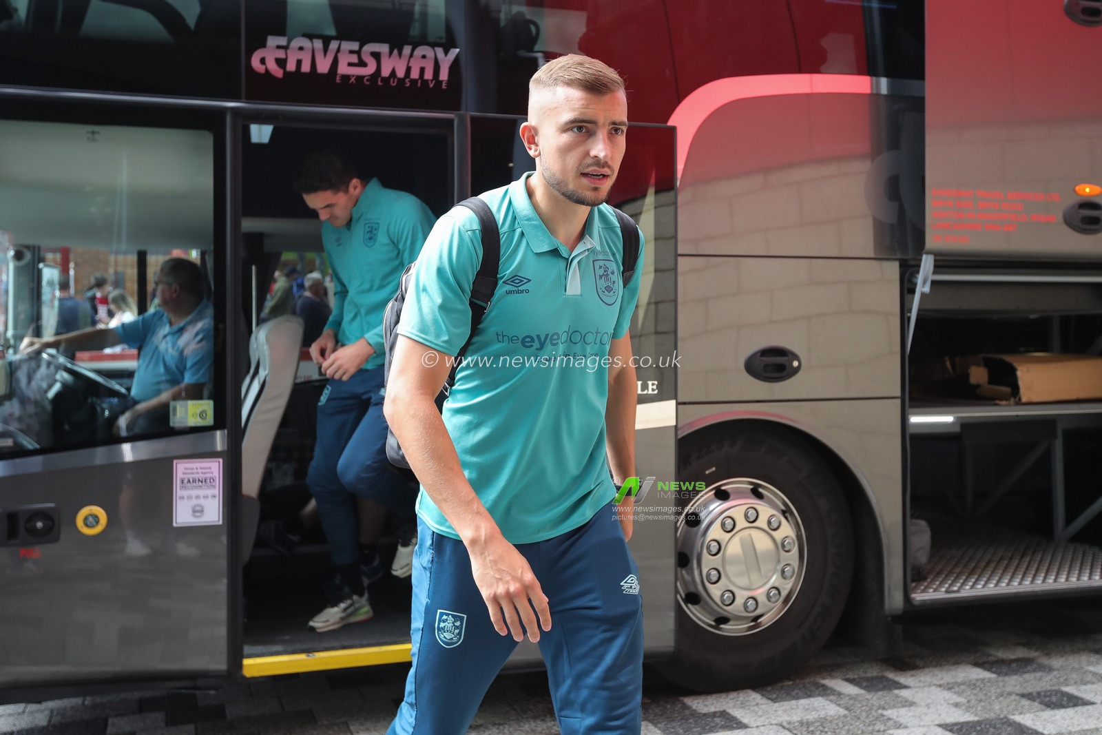Michal Helik #5 of Huddersfield Town arrives at The Riverside Stadium ahead of the Sky Bet Championship match Middlesbrough vs Huddersfield Town at Riverside Stadium, Middlesbrough, United Kingdom, 19th August 2023

(Photo by James Heaton/News Images)