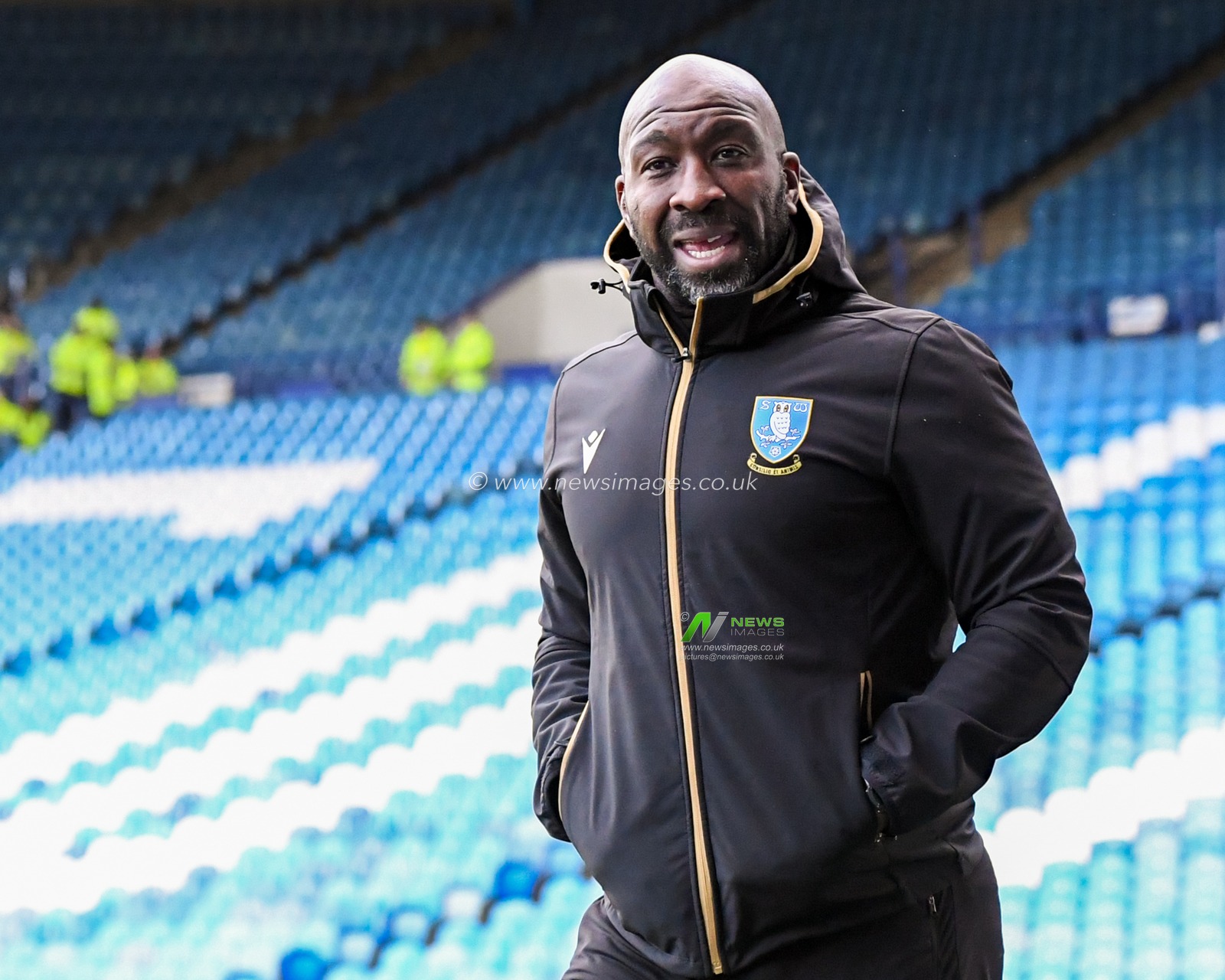 Darren Moore manager of Sheffield Wednesday arrives at Hillsborough for the game against Ipswich Town
