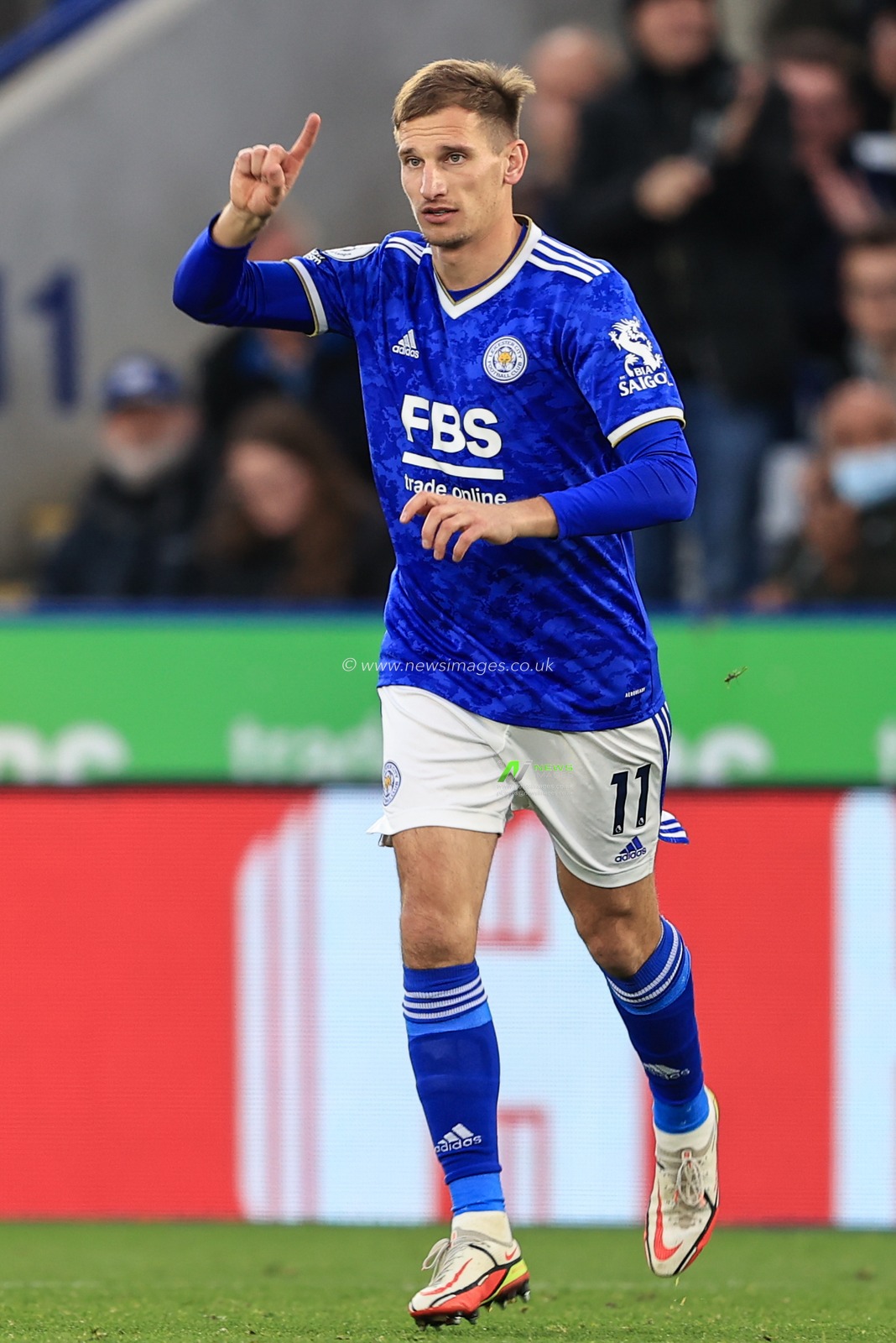 Marc Albrighton #11 of Leicester City in action during the game
