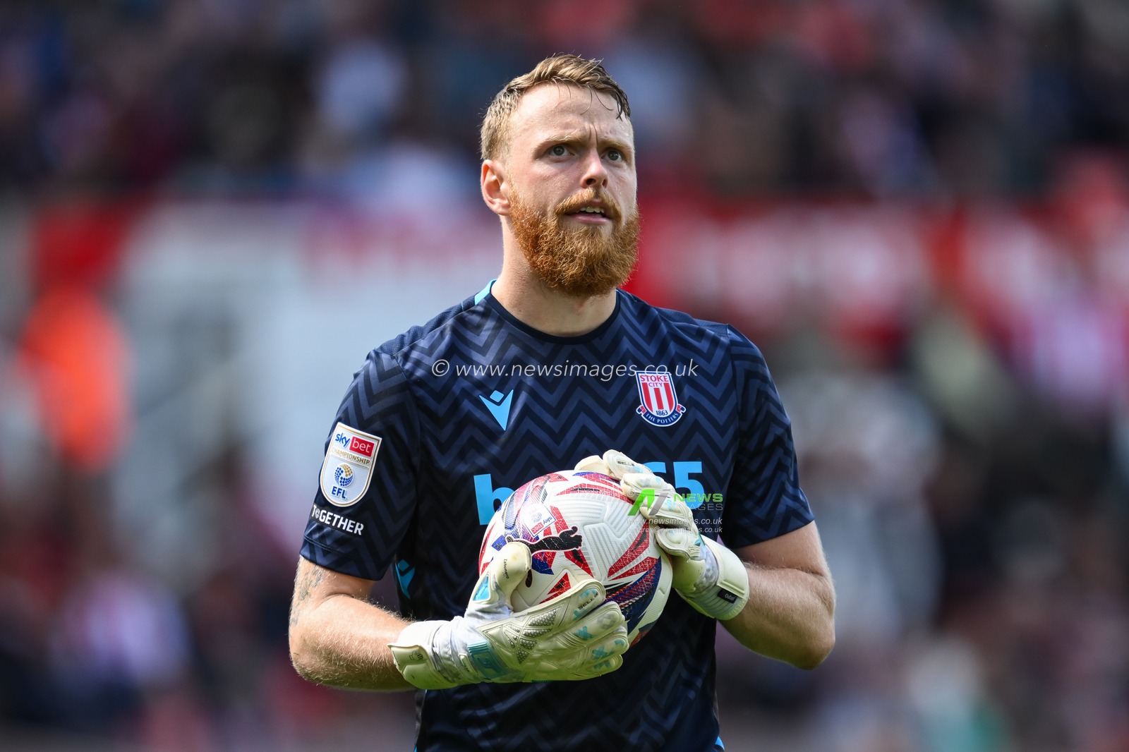 Viktor Johansson of Stoke City during the Sky Bet Championship match Stoke City vs Coventry City at Bet365 Stadium, Stoke-on-Trent, United Kingdom, 10th August 2024

(Photo by Craig Thomas/News Images)