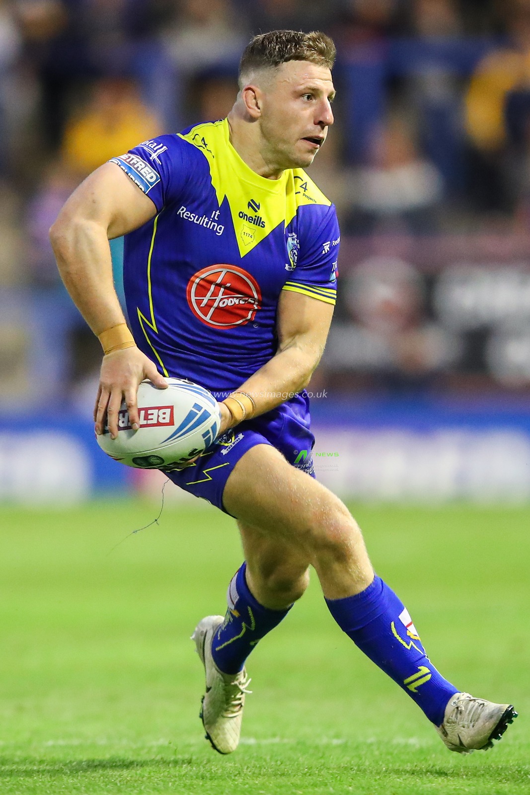 George Williams of Warrington Wolves in action during the Betfred Super League Round 17 match Warrington Wolves vs Leeds Rhinos at Halliwell Jones Stadium, Warrington, United Kingdom, 11th July 2024

(Photo by Gareth Evans/News Images)
