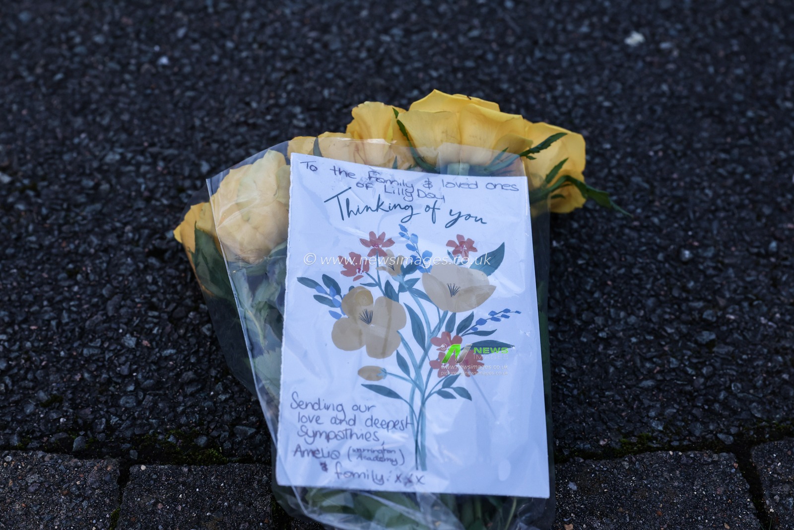 A card and flowers are laid for Lilly Day to remember he sudden passing of the U18 player for Warrington during the Betfred Super League Round 2 match Warrington Wolves vs Catalans Dragons at Luke Littler Stadium, Warrington, United Kingdom, 21st February 2025

(Photo by Mark Cosgrove/News Images)