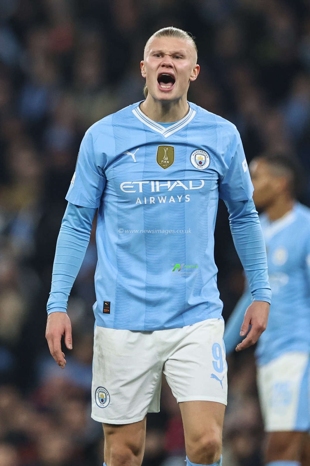 Erling Haaland  of Manchester City during the UEFA Champions League match Manchester City vs F.C. Copenhagen at Etihad Stadium, Manchester, United Kingdom, 6th March 2024

(Photo by Mark Cosgrove/News Images)