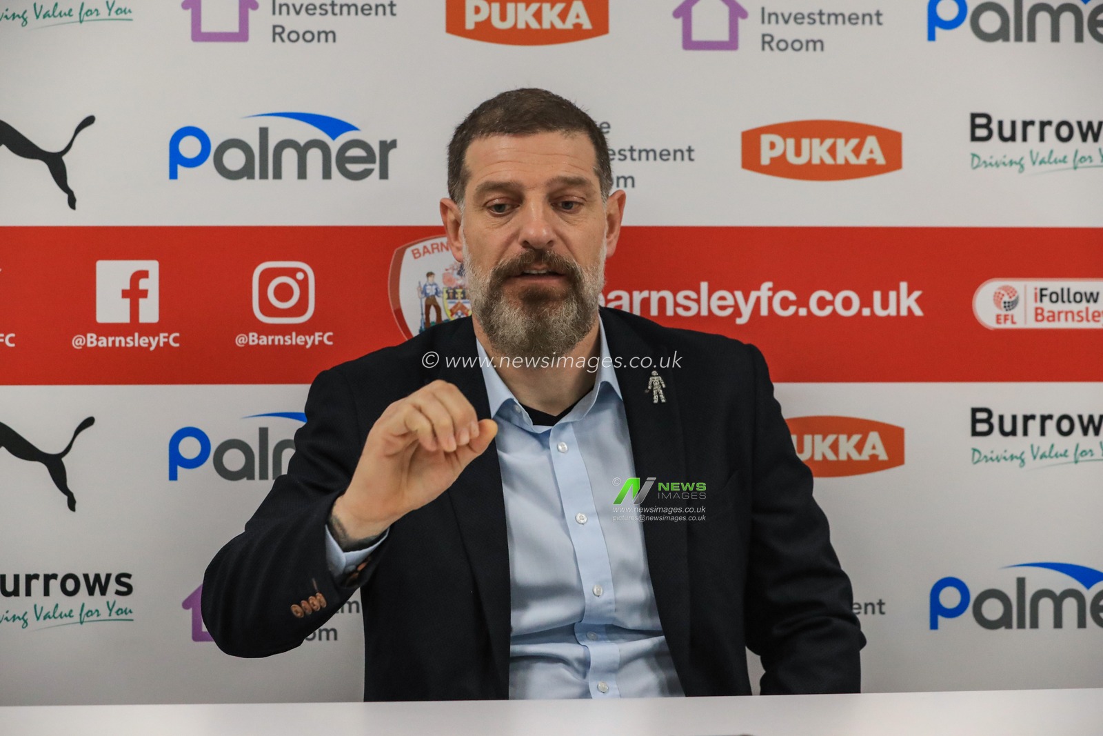 26th December 2019, Oakwell, Barnsley, England; Sky Bet Championship, Barnsley v West Bromwich Albion : Slaven Bilic manager of West Bromwich Albion speaks to the press as Barnsley hold West Brom to a 1-1 draw 

Credit: Mark Cosgrove/News Images