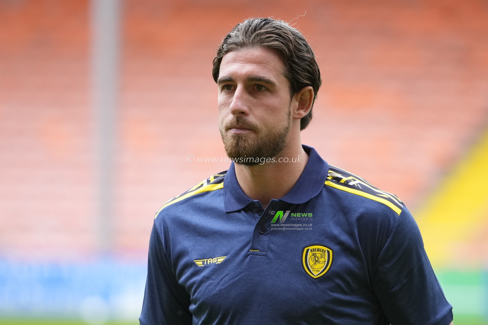 Cole Stockton #9 of Burton Albion inspects the pitch before the Sky Bet League 1 match Blackpool vs Burton Albion at Bloomfield Road, Blackpool, United Kingdom, 5th August 2023

(Photo by Steve Flynn/News Images)