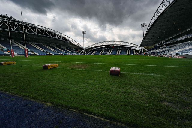 A general view of the pitch and stands during the Betfred Super League round 7 match Huddersfield Giants vs York Knights at Accu Stadium, Huddersfield, United Kingdom on 04 April 2026

(Photo by Maynard Manyowa/News Images)