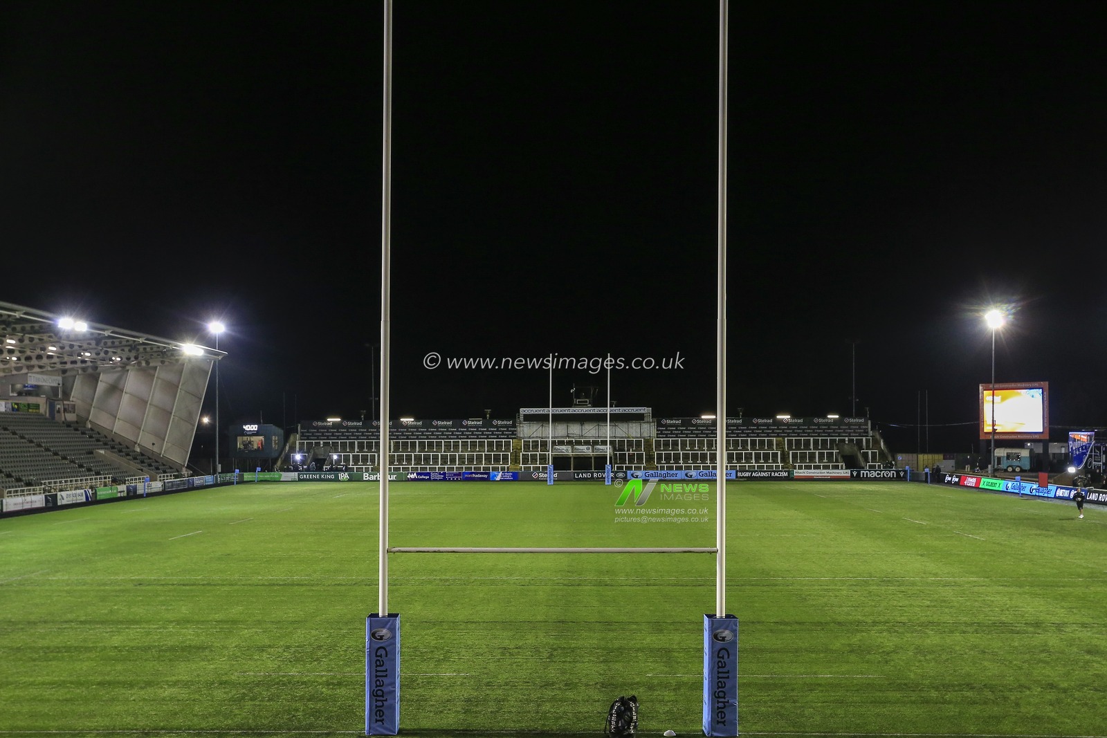 A general view of the Kingston Park Stadium, home of Newcastle Falcons prior to the match between Newcastle Falcons and Sale Sharks