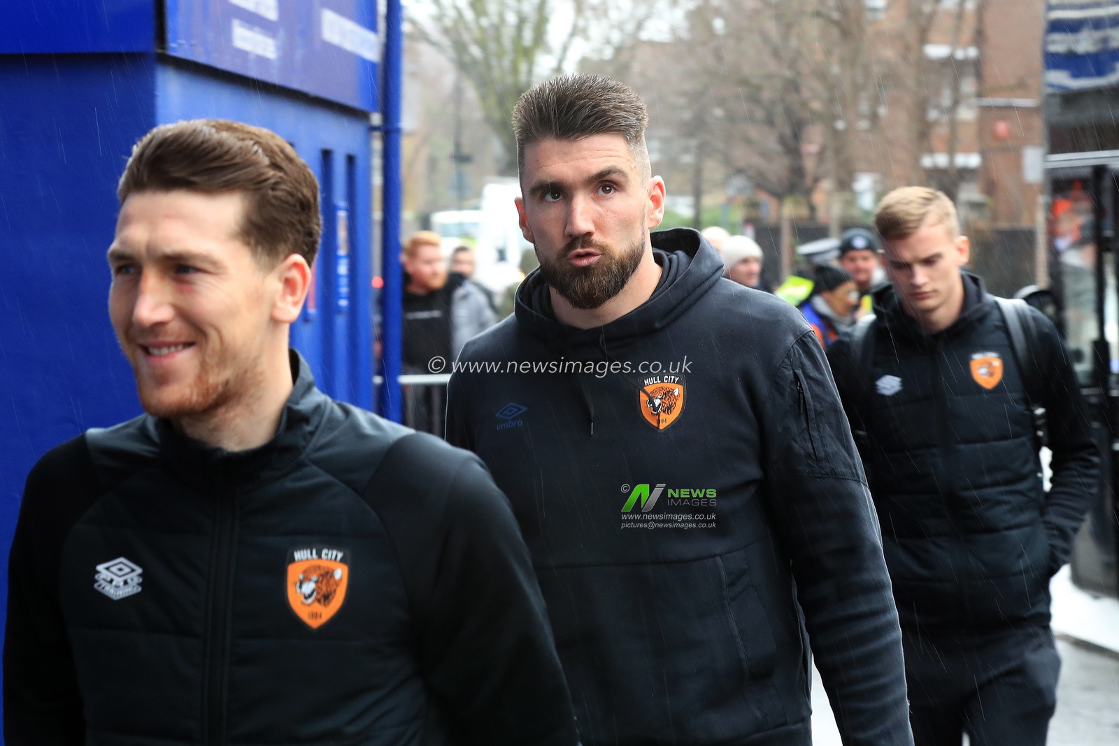 Matt Ingram #1 of Hull City arrives at the stadium.