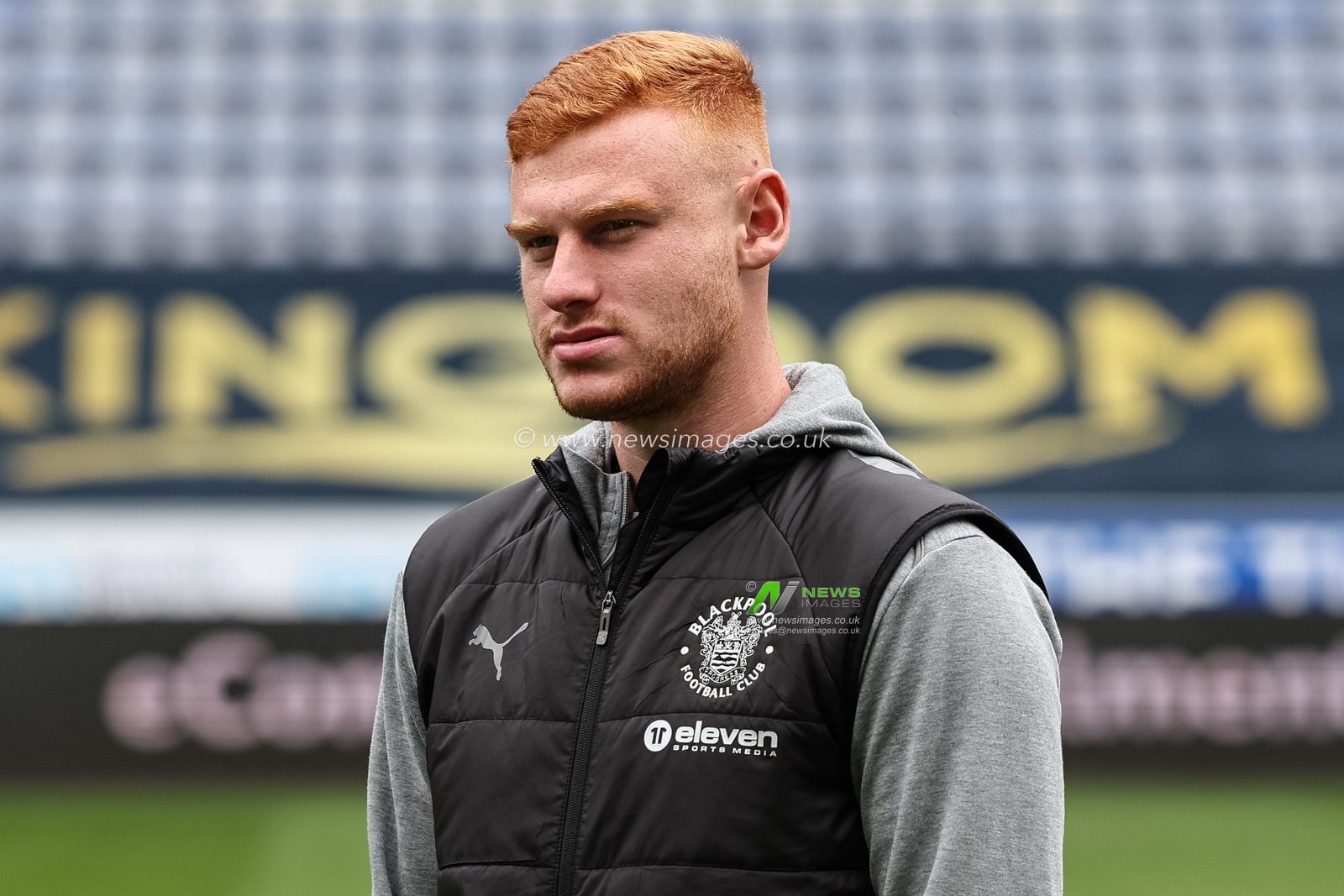 Mackenzie Chapman of Blackpool arrives during the Sky Bet League 1 match Wigan Athletic vs Blackpool at The Brick Community Stadium, Wigan, United Kingdom, 26th April 2025

(Photo by Mark Cosgrove/News Images)