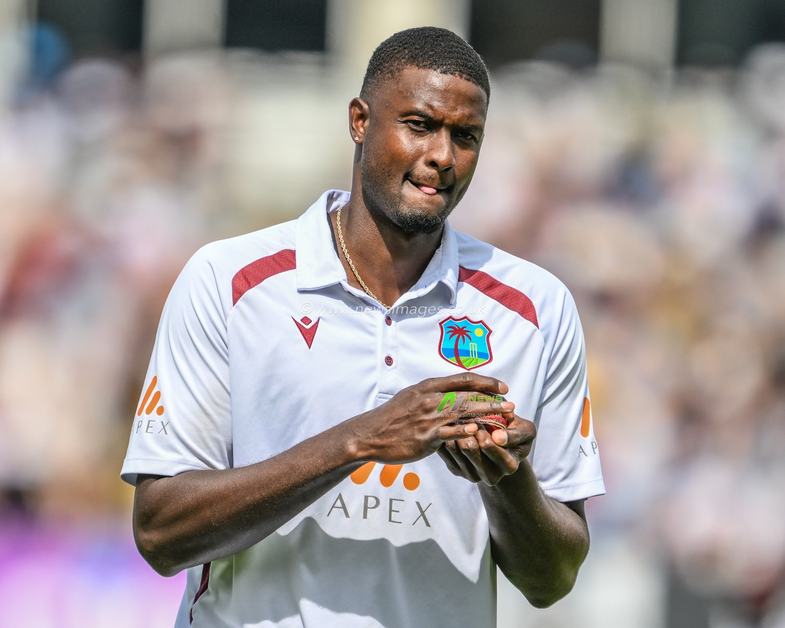 Jason Holder of West Indies during the 3rd Rothesay Test Match Day 3 England vs West Indies at Edgbaston, Birmingham, United Kingdom, 28th July 2024

(Photo by Craig Thomas/News Images)