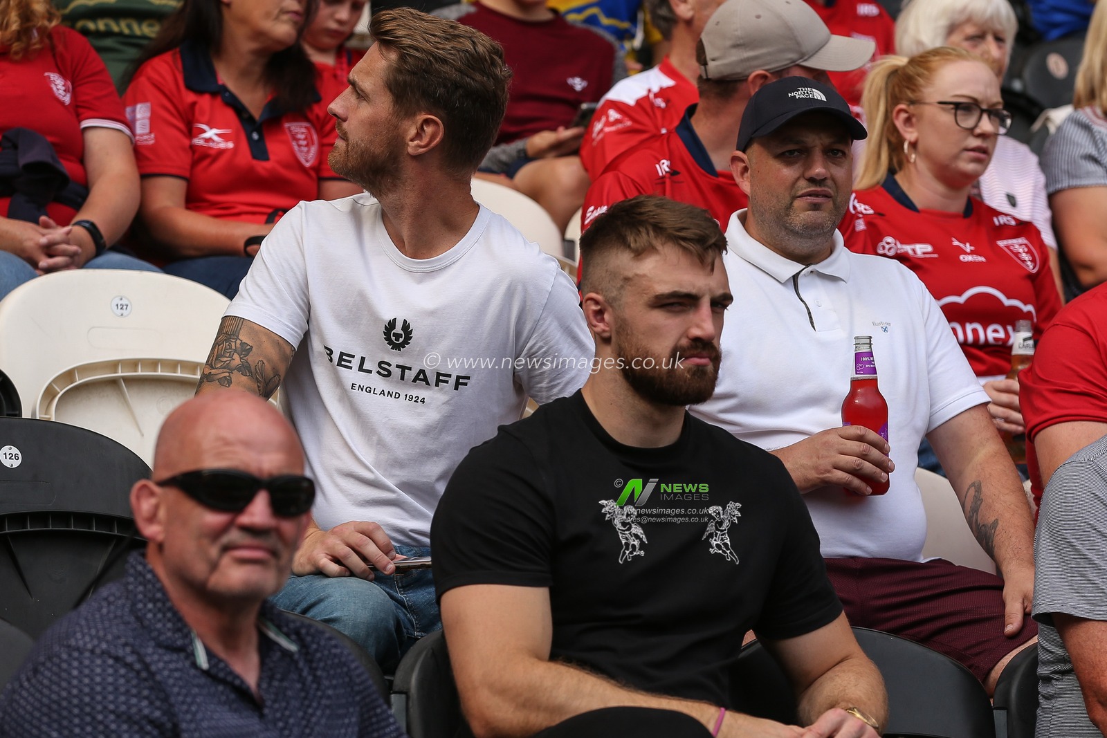 Ex Hull KR Tom Garrett sat in the stands to watch the Hull derby during the Betfred Super League match Hull FC vs Hull KR at MKM Stadium, Hull, United Kingdom, 3rd September 2022

(Photo by David Greaves Photos/ Via/News Images)