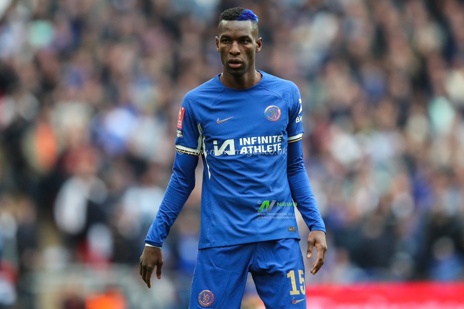 Nicolas Jackson of Chelsea during the Emirates FA Cup Semi-Final match Manchester City vs Chelsea at Wembley Stadium, London, United Kingdom, 20th April 2024

(Photo by Gareth Evans/News Images)