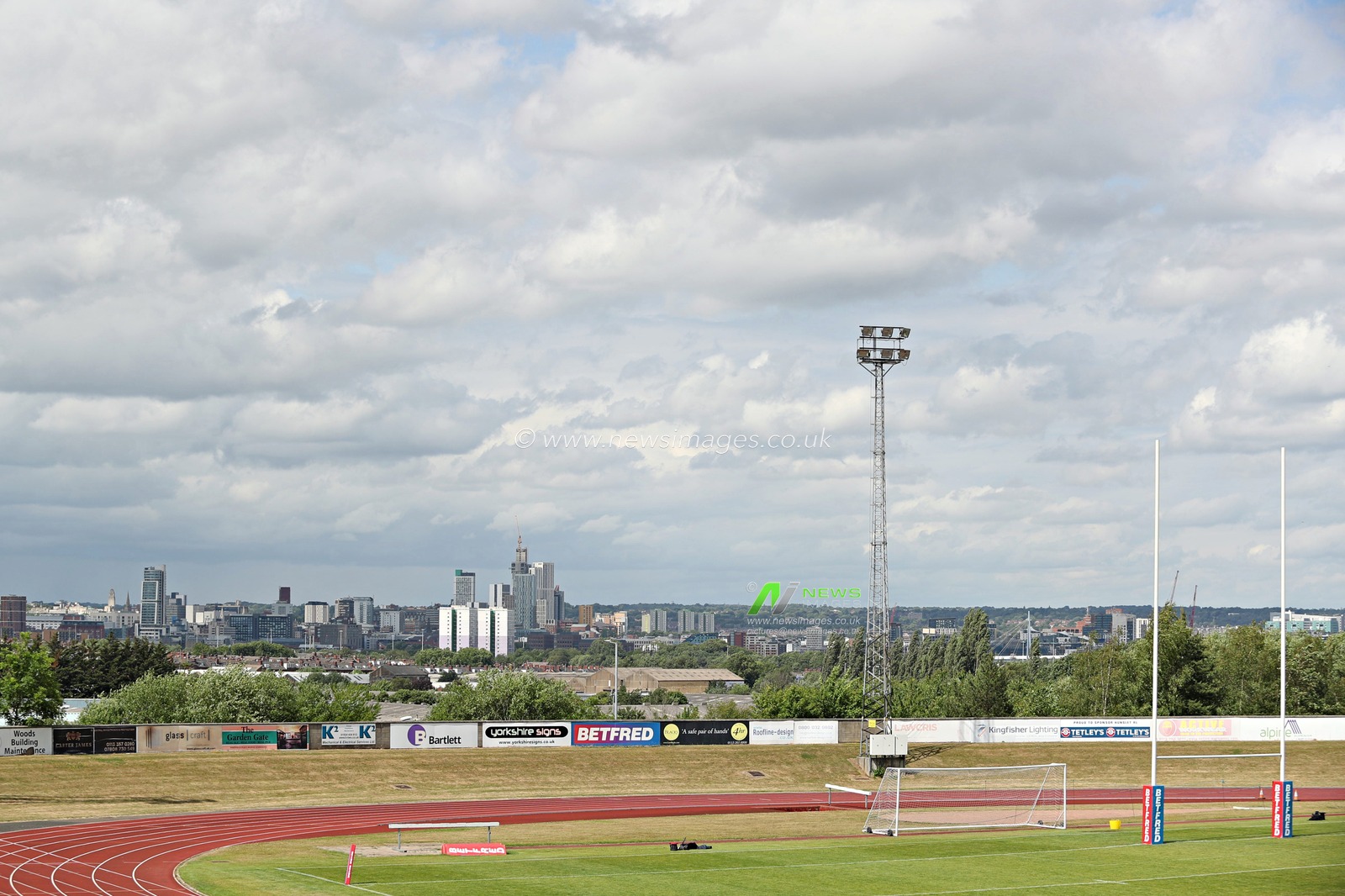 A general view of the South Leeds Stadium before the Betfred Championship match Hunslet RLFC vs Barrow Raiders at South Leeds Stadium, Leeds, United Kingdom, 22nd June 2025(Photo by Sam Eaden/News Images)