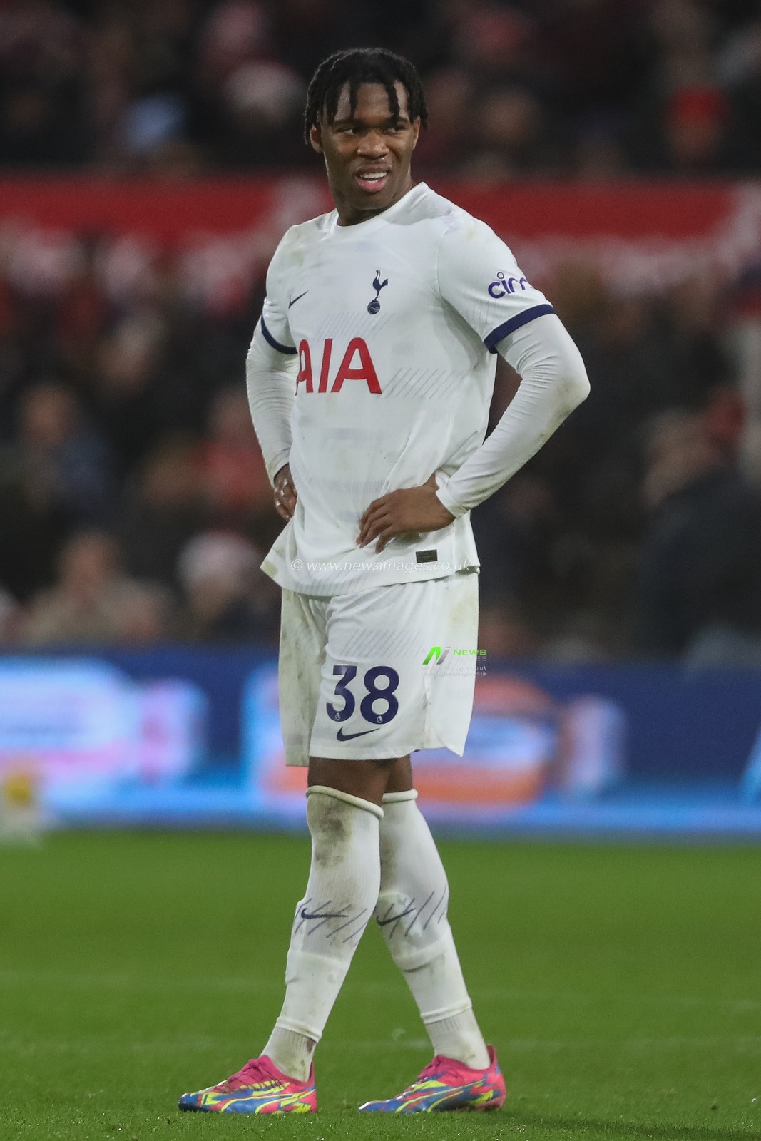 Destiny Udogie #38 of Tottenham Hotspur during the Premier League match Nottingham Forest vs Tottenham Hotspur at City Ground, Nottingham, United Kingdom, 15th December 2023

(Photo by Gareth Evans/News Images)