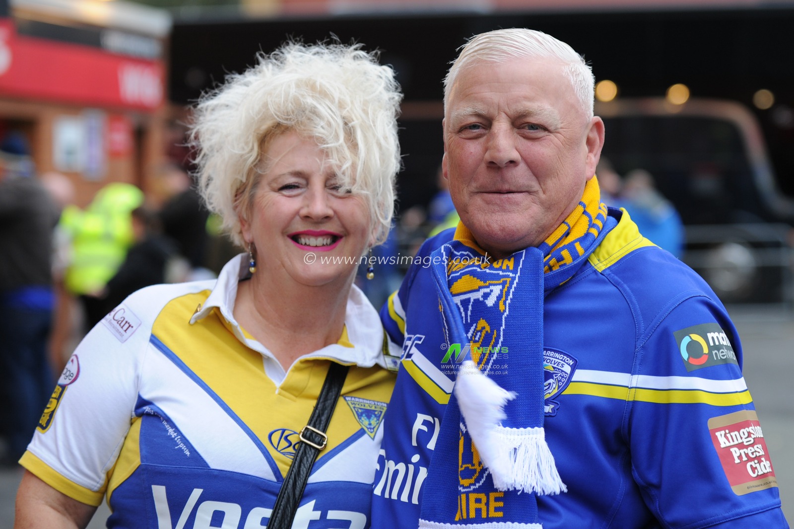 13th October 2018 , Old Trafford,  Manchester, England;  Betfred Super League Grand Final, Wigan Warriors v Warrington Wolves; Warrington fans ready for the Grand Final


Credit: Richard Long/News Images