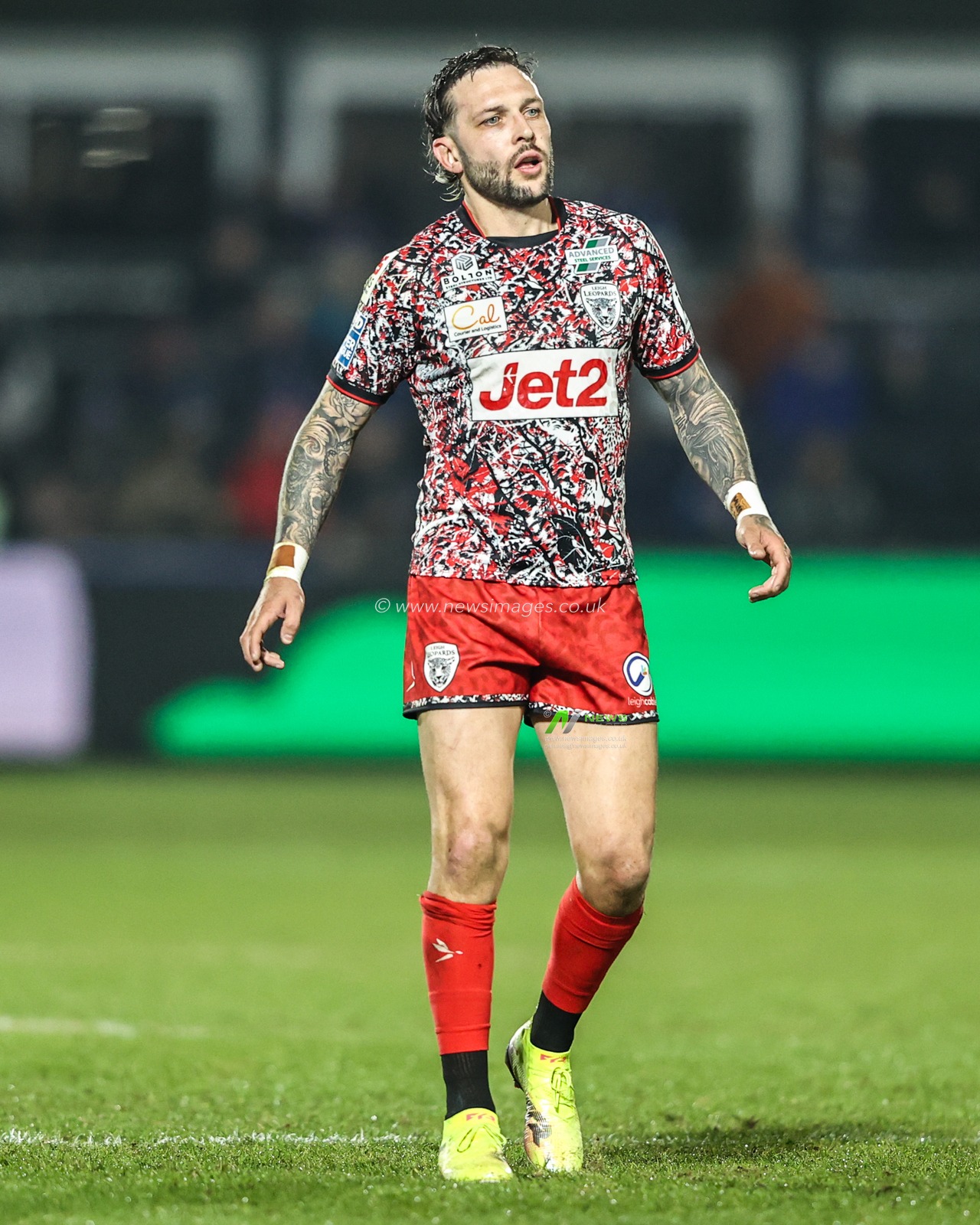 Gareth O'Brien of Leigh Leopards during the Betfred Super League round 5 match Wakefield Trinity vs Leigh Leopards at DIY Kitchens Stadium, Wakefield, United Kingdom on 20 March 2026

(Photo by Alfie Cosgrove/News Images)