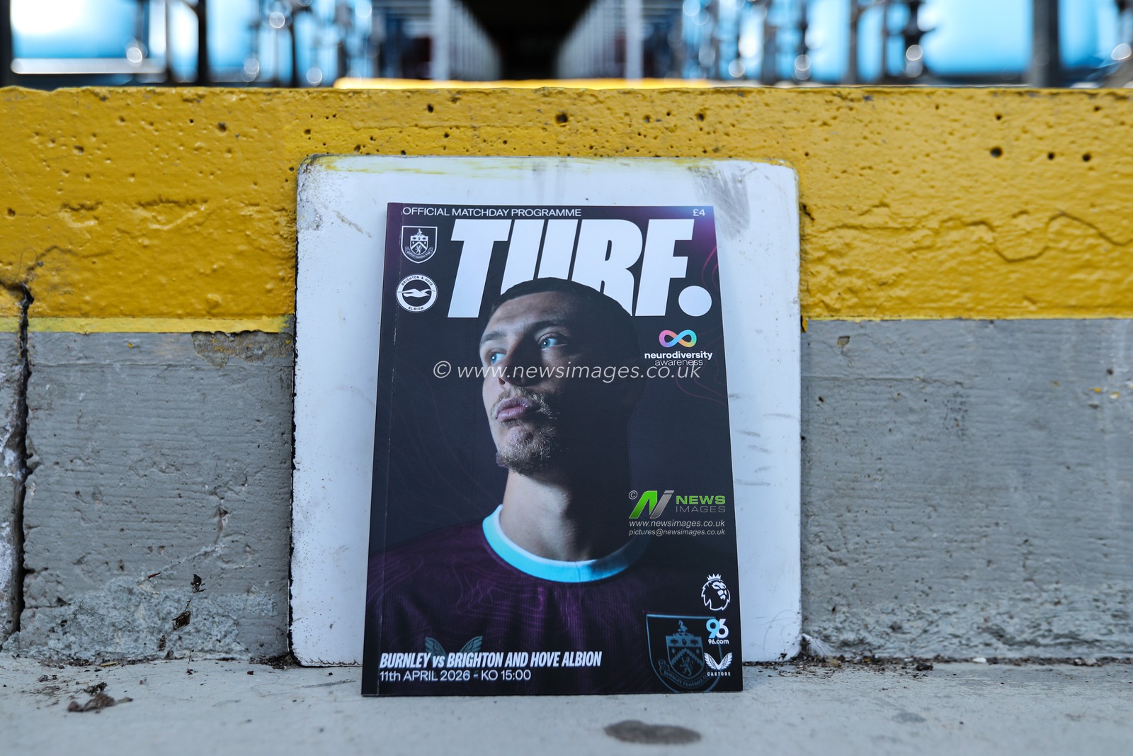 Burnley match day programme ahead of the Premier League match Burnley vs Brighton & Hove Albion at Turf Moor, Burnley, United Kingdom on 11 April 2026

(Photo by Jorge Horsted/News Images)