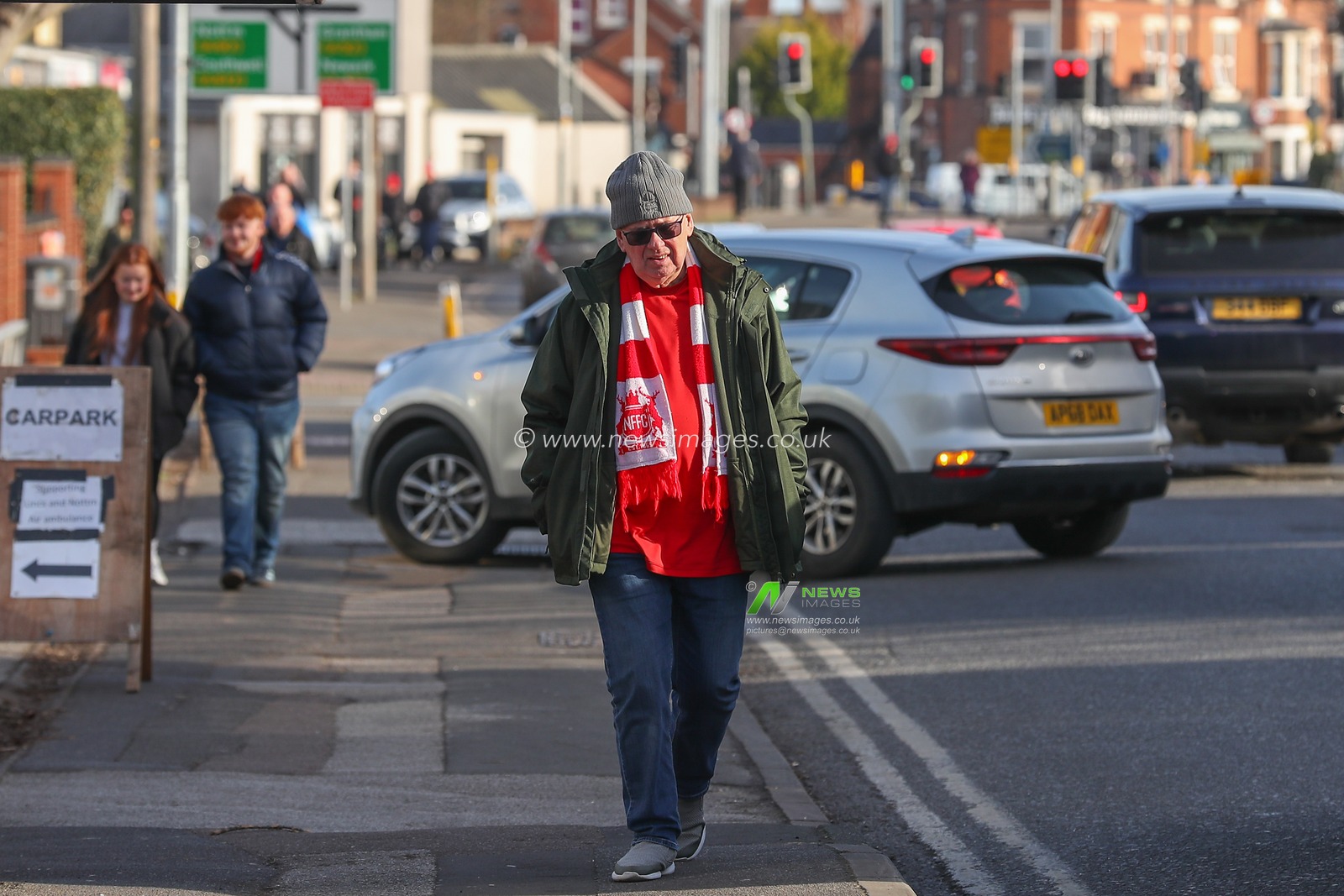 A Nottingham Forest fan makes their way to the Premier League match Nottingham Forest vs Leeds United at City Ground, Nottingham, United Kingdom, 5th February 2023

(Photo by Gareth Evans/News Images)