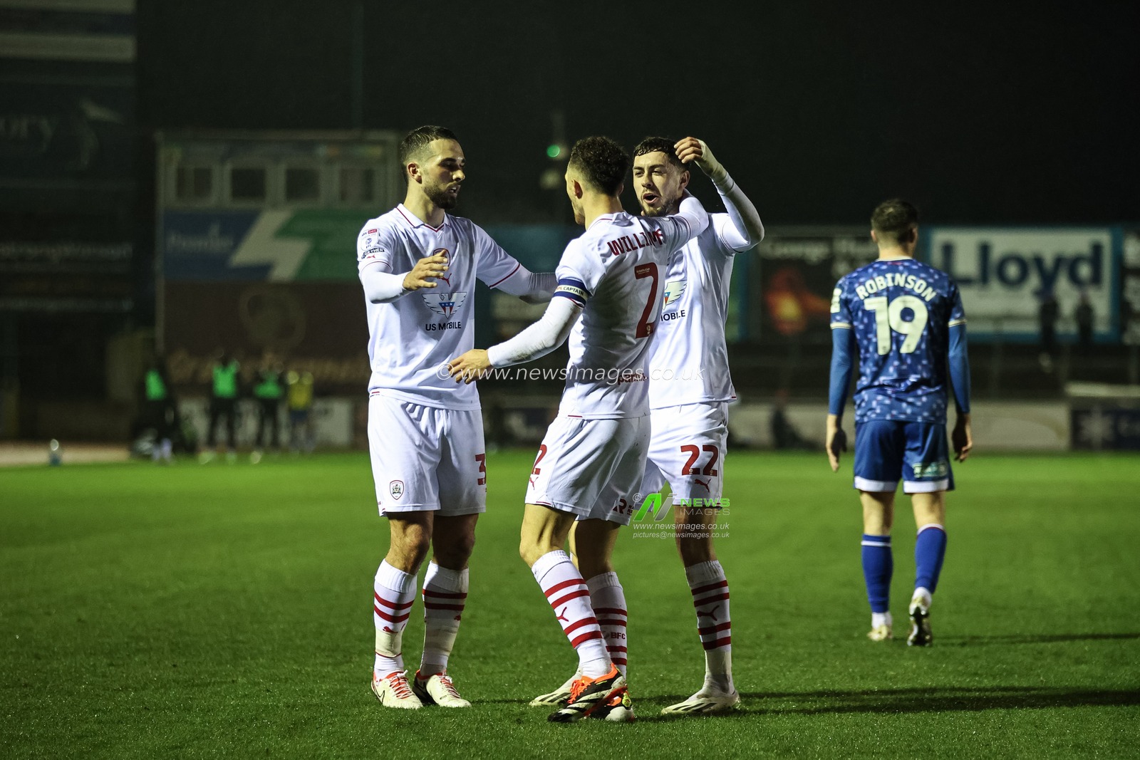 Jordan Williams of Barnsley celebrates his goal to make it 1-1 during the Sky Bet League 1 match Carlisle United vs Barnsley at Brunton Park, Carlisle, United Kingdom, 12th March 2024

(Photo by Mark Cosgrove/News Images)