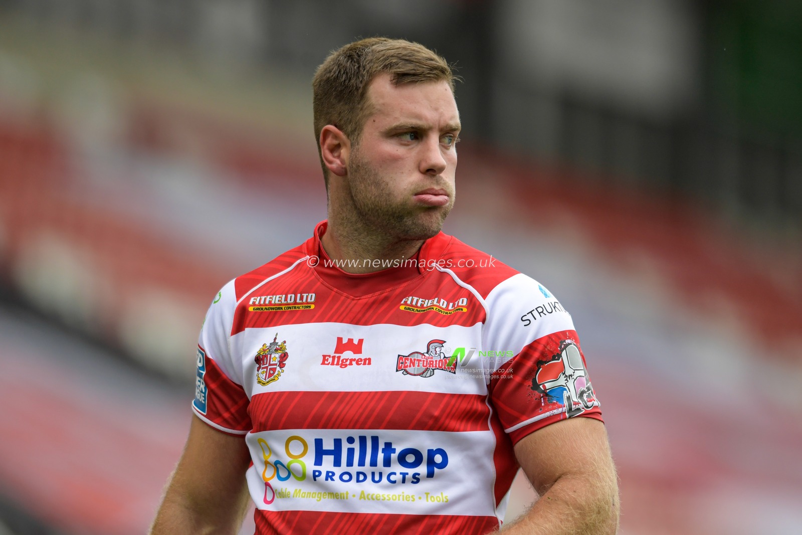 Iain Thornley (3) of Leigh Centurions in action during the game