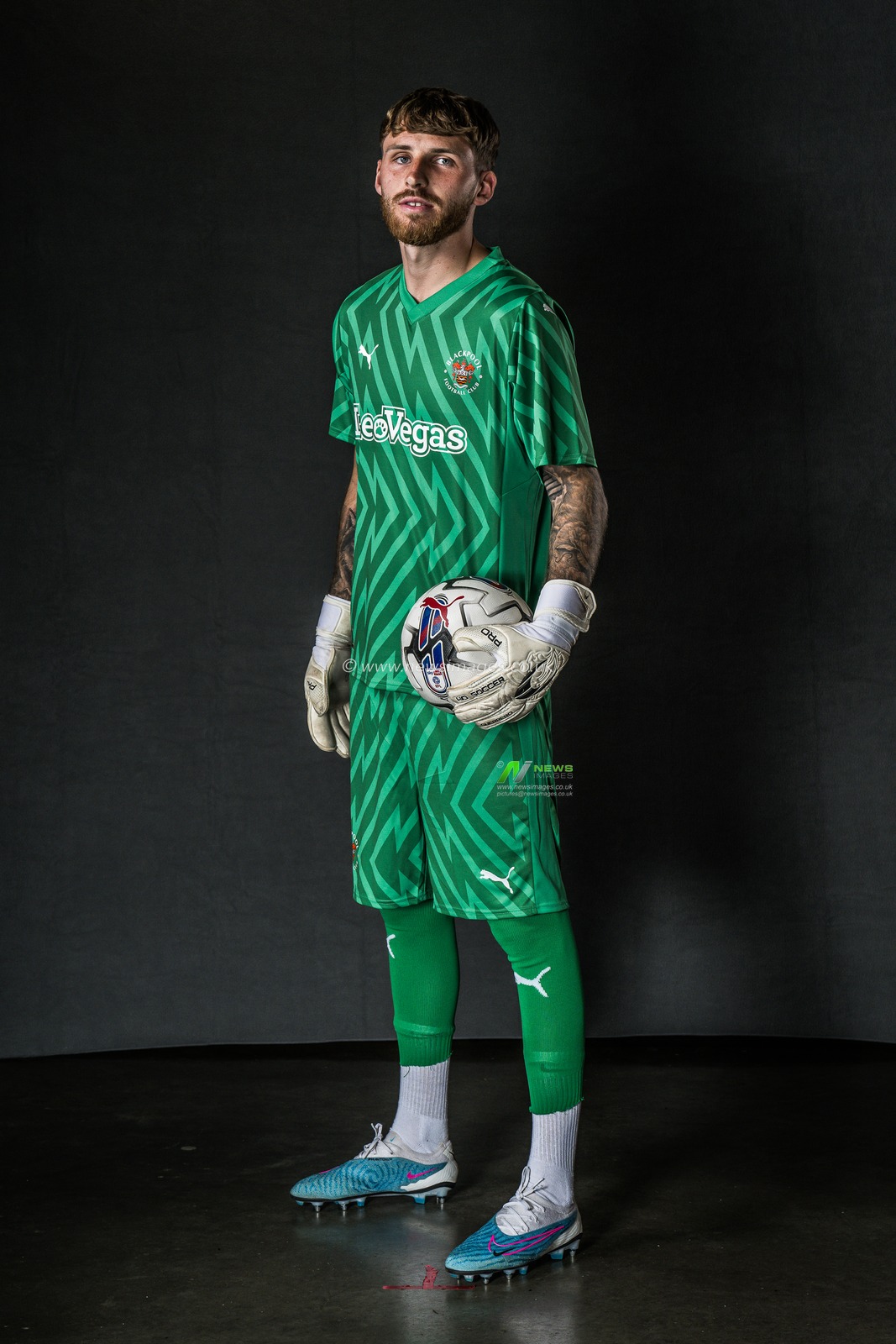 Blackpool Away kit Photoshoot at Bloomfield Road, Blackpool, United Kingdom, 18th July 2023

(Photo by Craig Thomas/News Images)