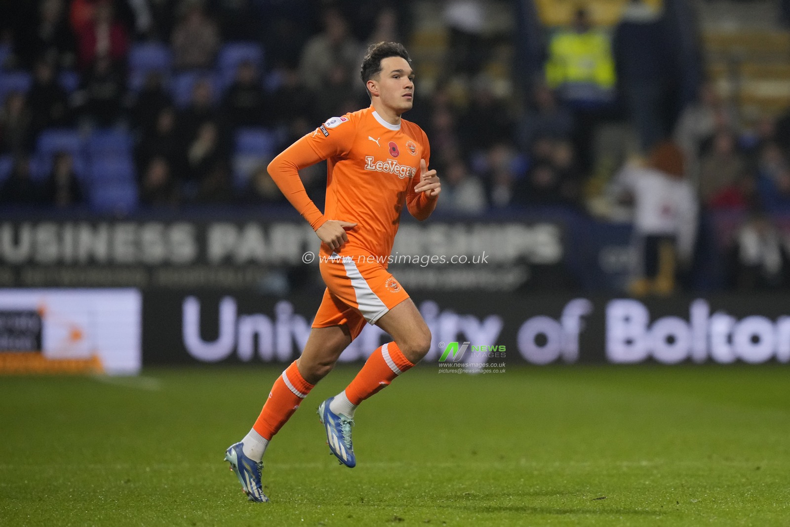 Kyle Joseph #9 of Blackpool comes on as a substitute after a long injury lay off during the Sky Bet League 1 match Bolton Wanderers vs Blackpool at University of Bolton Stadium, Bolton, United Kingdom, 11th November 2023

(Photo by Steve Flynn/News Images)
