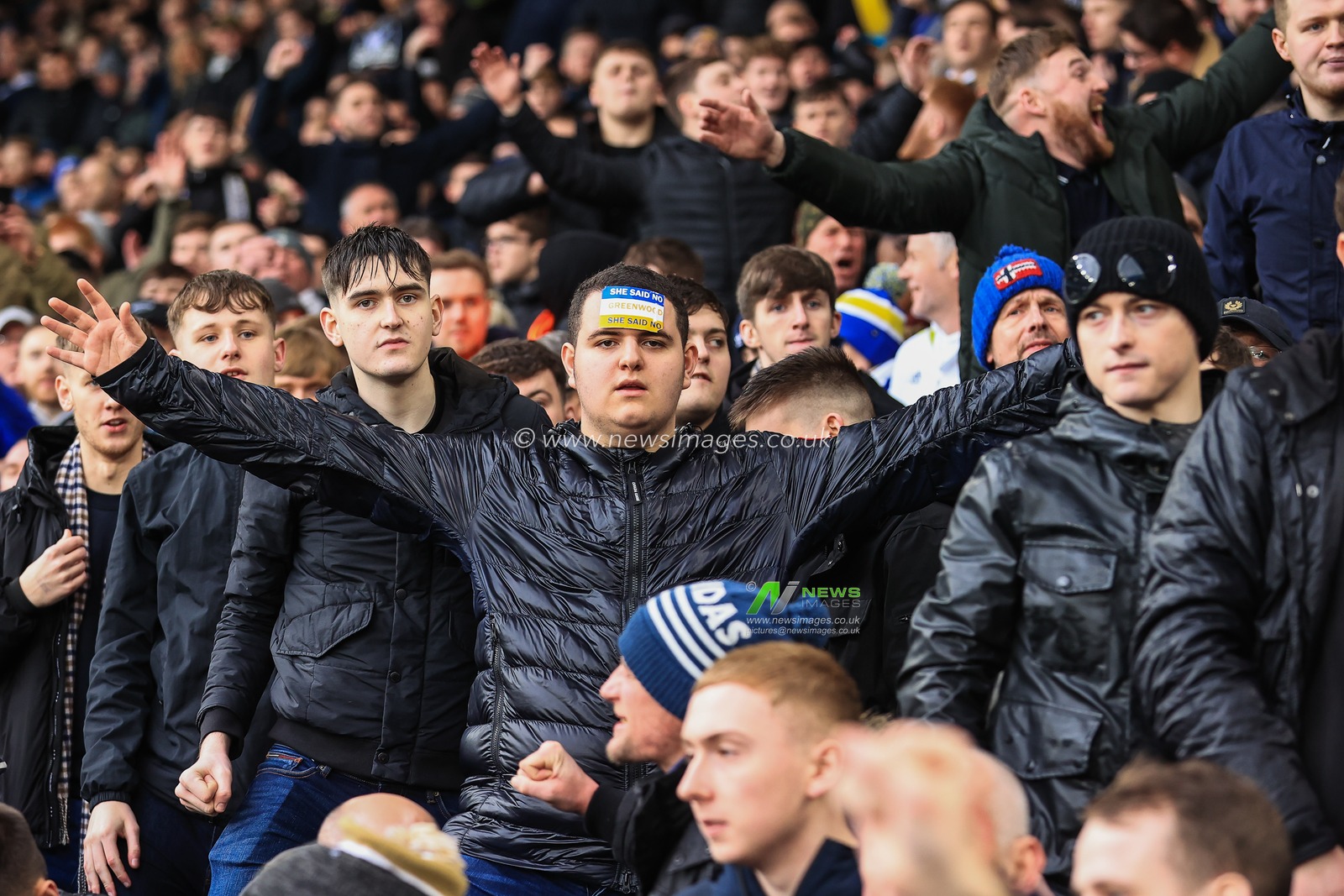 Leeds United fans during the game