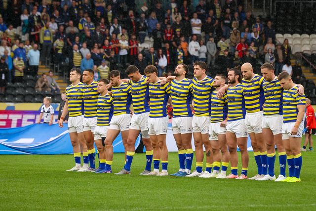 A minute’s silence observed for Sir Billy Boston during the Betfred Super League round 25 match Hull FC vs Warrington Wolves at MKM Stadium, Hull, United Kingdom on 29 August 2026

(Photo by Alfie Cosgrove/News Images)