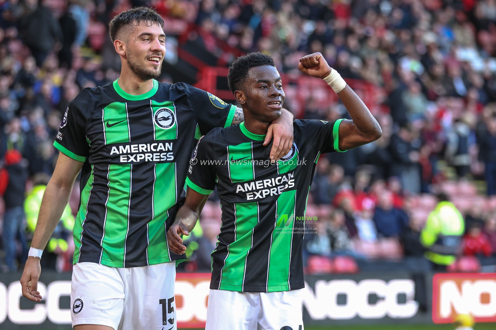 Simon Adingra of Brighton & Hove Albion celebrates his goal to make it 0-5 during the Premier League match Sheffield United vs Brighton and Hove Albion at Bramall Lane, Sheffield, United Kingdom, 18th February 2024

(Photo by Mark Cosgrove/News Images)