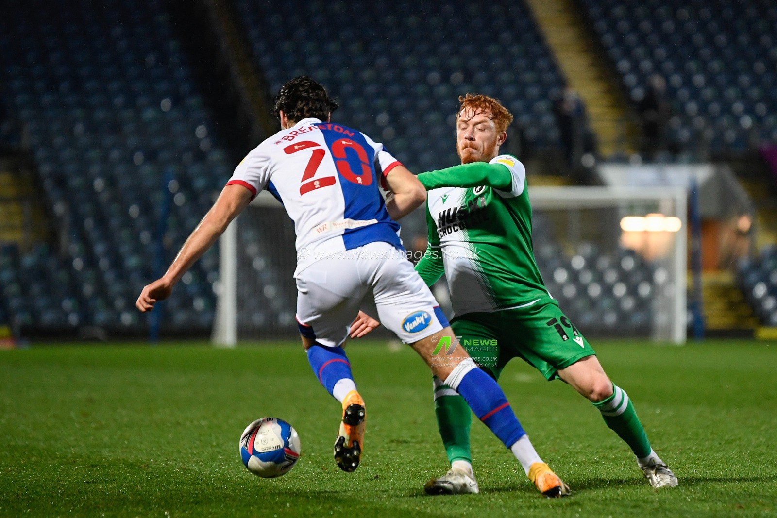 Ryan Woods #19 of Millwall fouls Ben Brereton #20 of Blackburn Rovers
